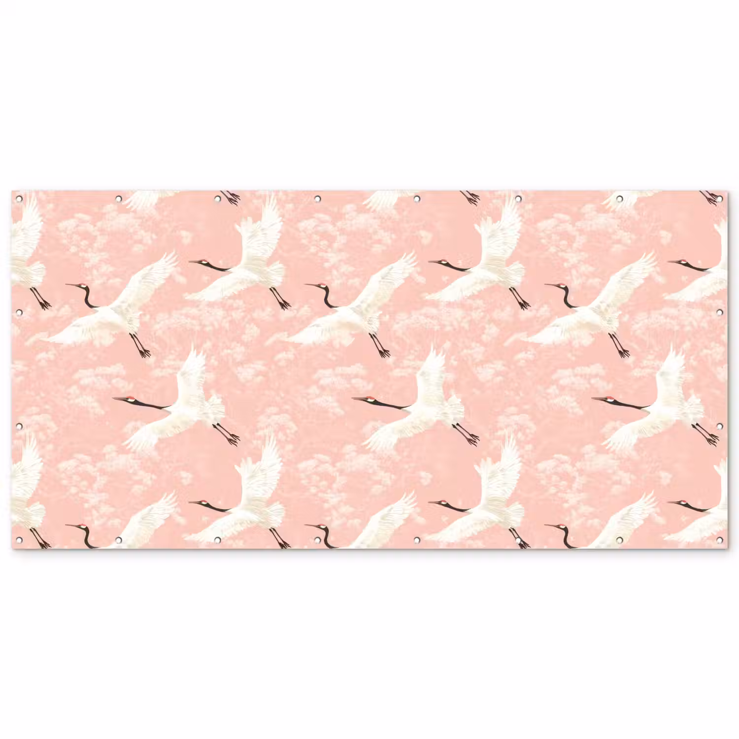 Kraanvogels - Bloesem - Roze Balkonbeschermer Duitsland klein 596 -zz_3d
