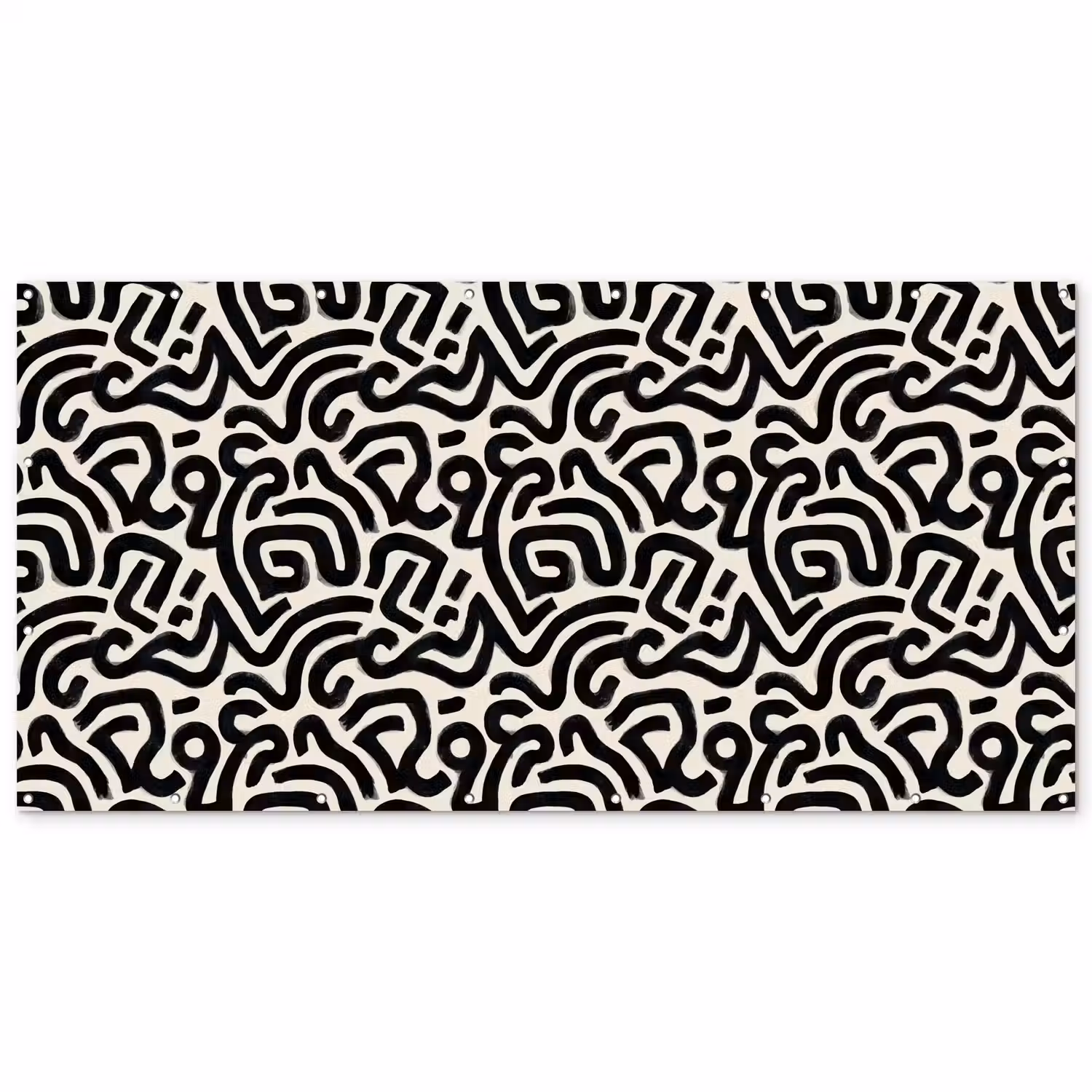 Modern - Abstract - Zwart Balkonbeschermer Duitsland klein 596 -zz_3d
