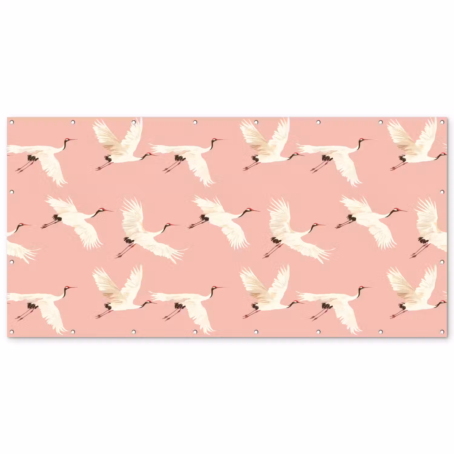 Modern - Kraanvogels - Roze Balkonbeschermer Duitsland klein 596 -zz_3d