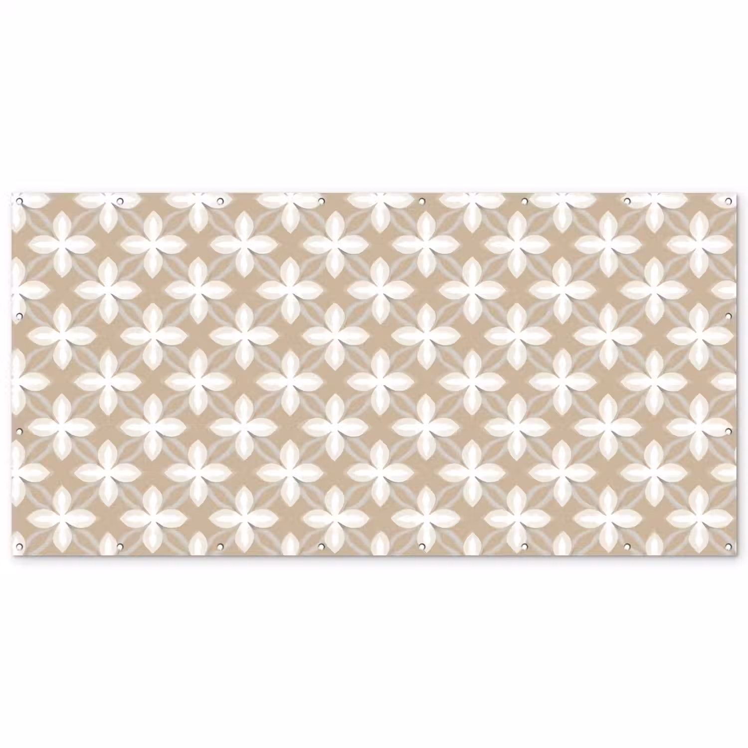 Patroon - Symmetrisch - Beige Balkonbeschermer Duitsland klein 596 -zz_3d