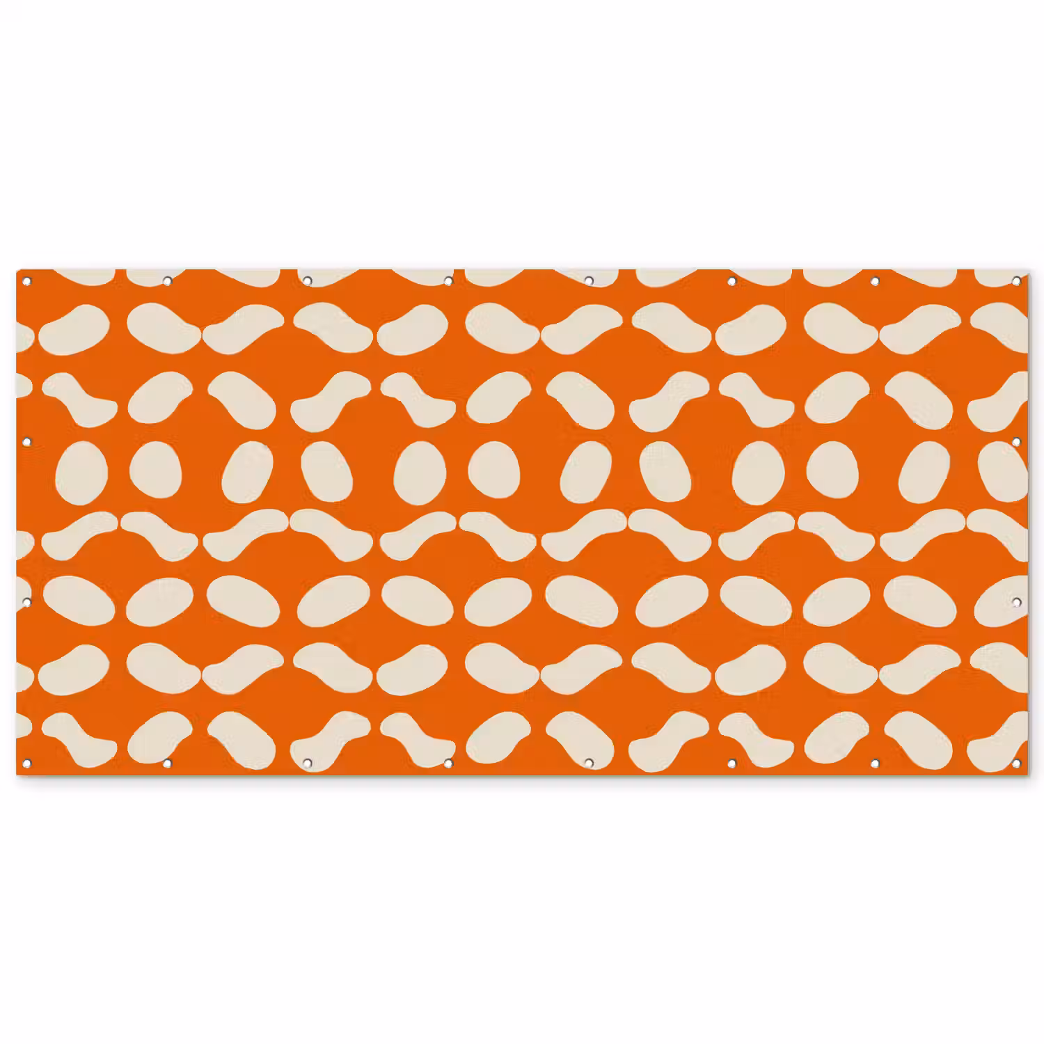Oranje - Organische vormen - Wit Balkonbeschermer Duitsland klein 596 -zz_3d