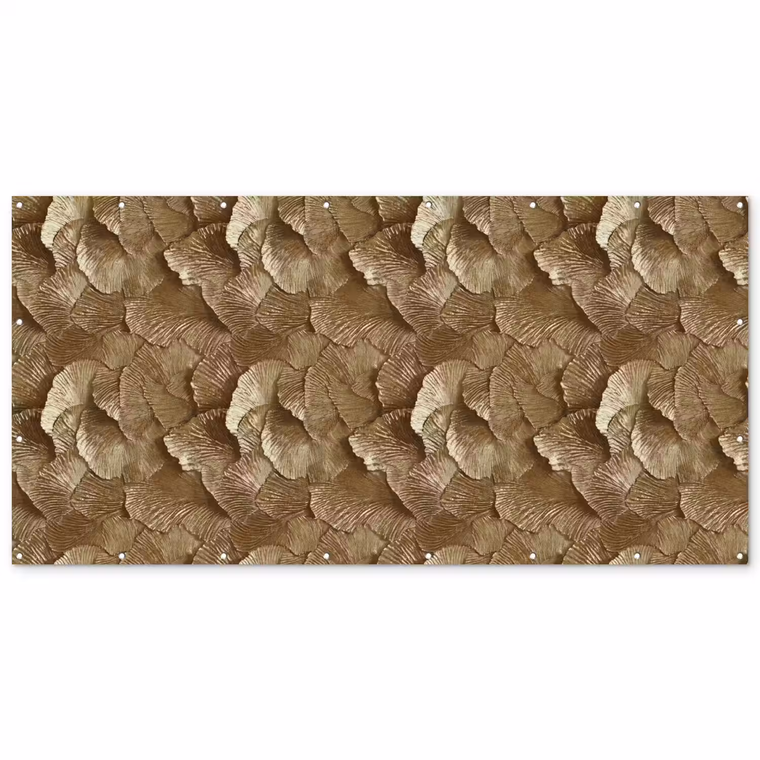 Organisch - Patroon - Bladeren - Goud Balkonbeschermer Duitsland klein 596 -zz_3d