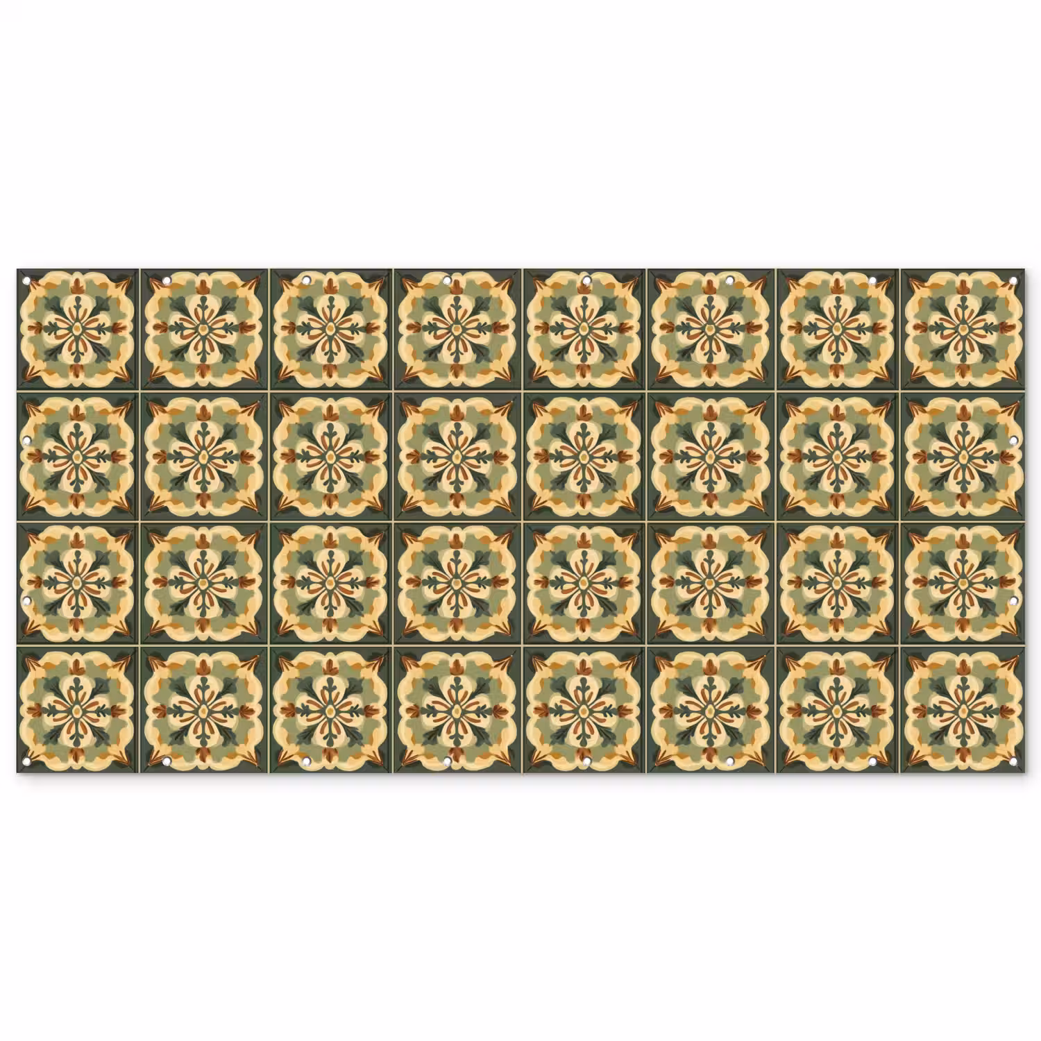 Ornament - Patroon - Groen Balkonbeschermer Duitsland klein 596 -zz_3d