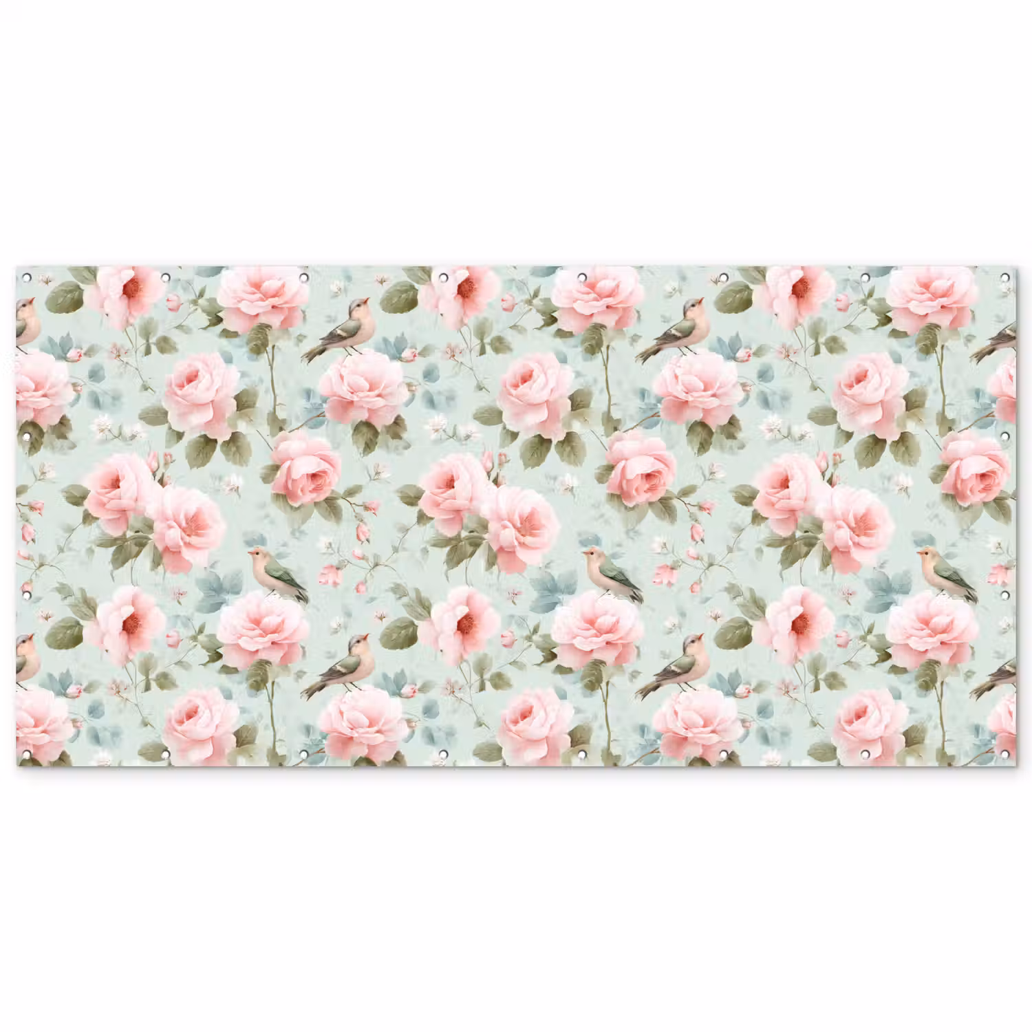 Rozen - Vogels - Pastel - Kleurrijk Balkonbeschermer Duitsland klein 596 -zz_3d