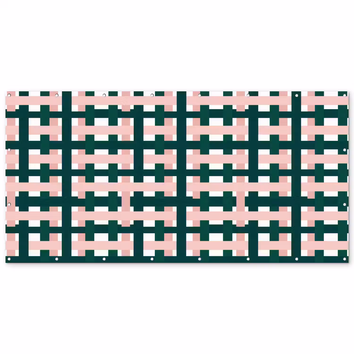 Vlechtpatroon - Groen - Roze - Grafisch Balkonbeschermer Duitsland klein 596 -zz_3d