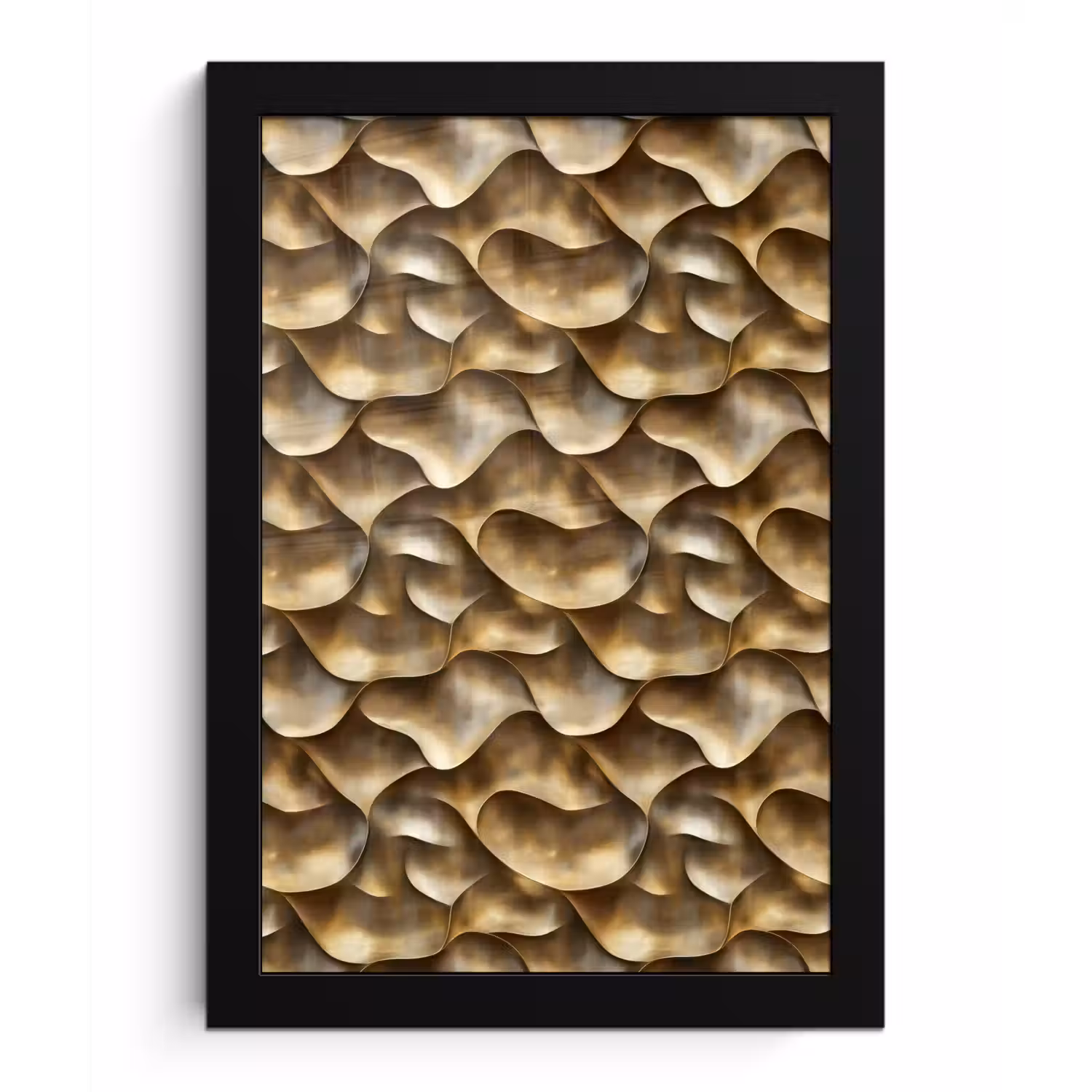 Abstract - Antiek - Goud fotolijst zwart zonder passe partout klein 224 -3d