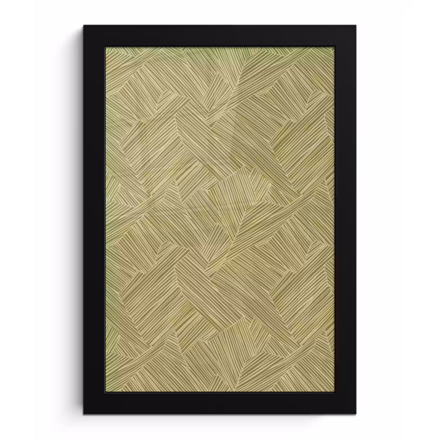 Abstract - Modern - Groen fotolijst zwart zonder passe partout klein 224 -3d
