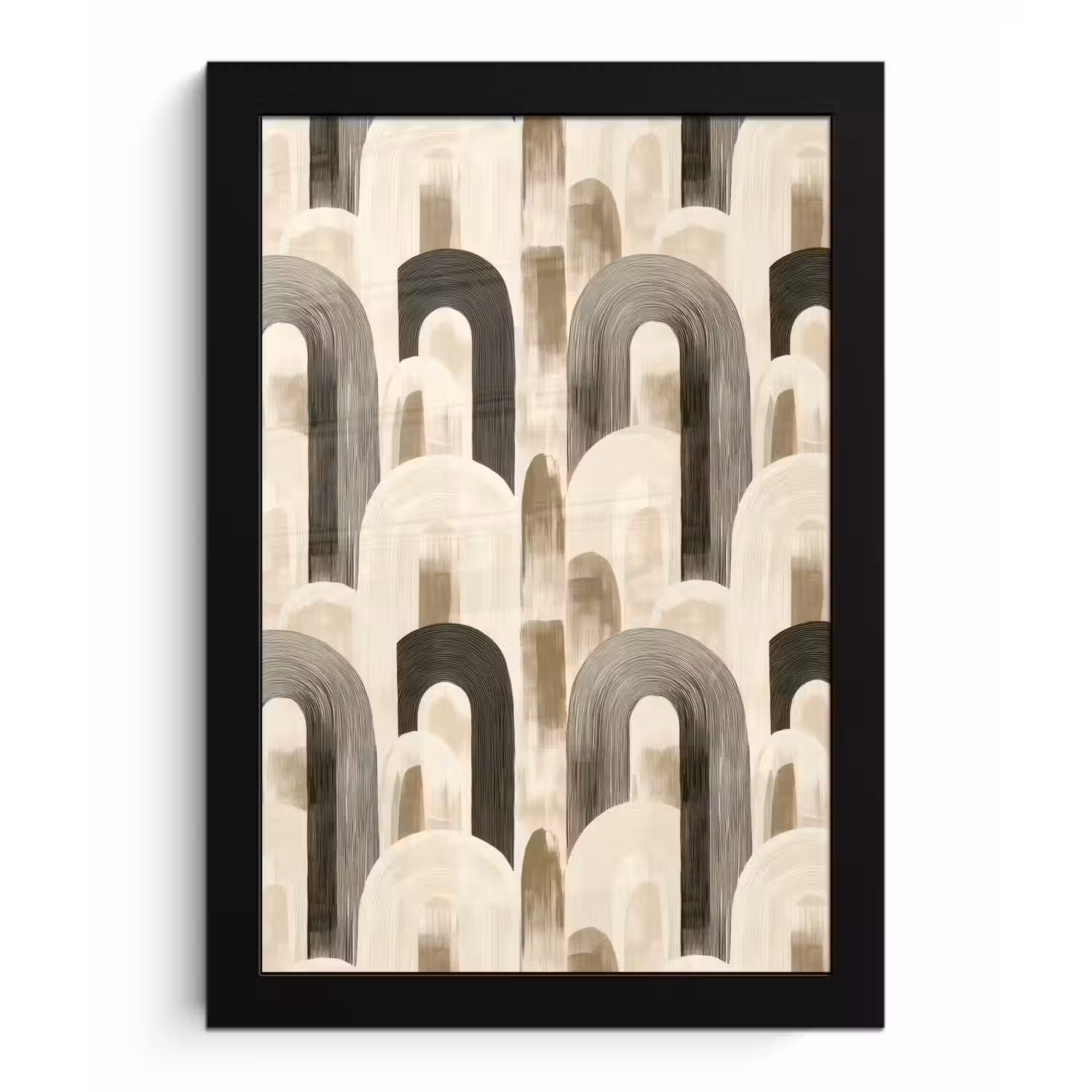 Abstract - Patroon - Bogen fotolijst zwart zonder passe partout klein 224 -3d
