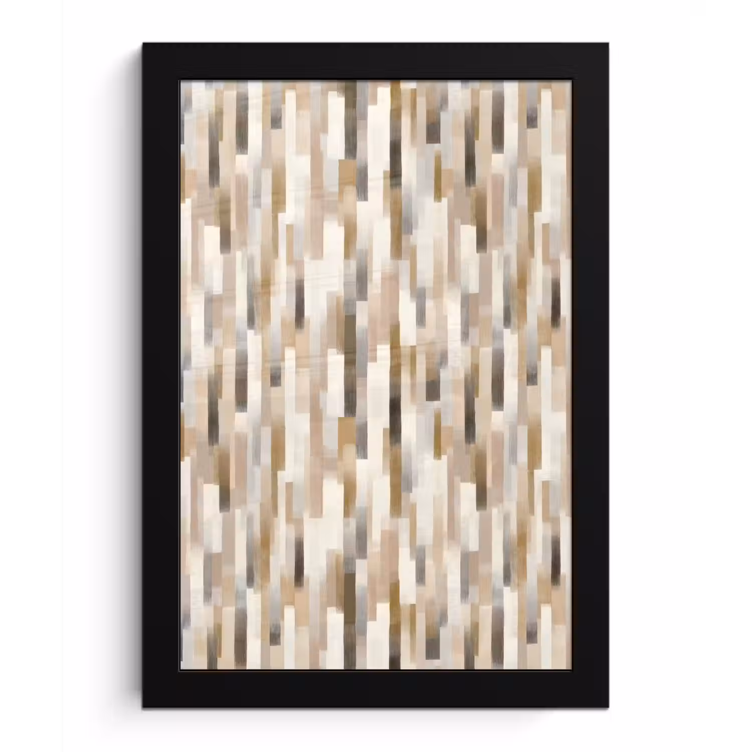 Abstract - Patroon - Kwaststreken fotolijst zwart zonder passe partout klein 224 -3d