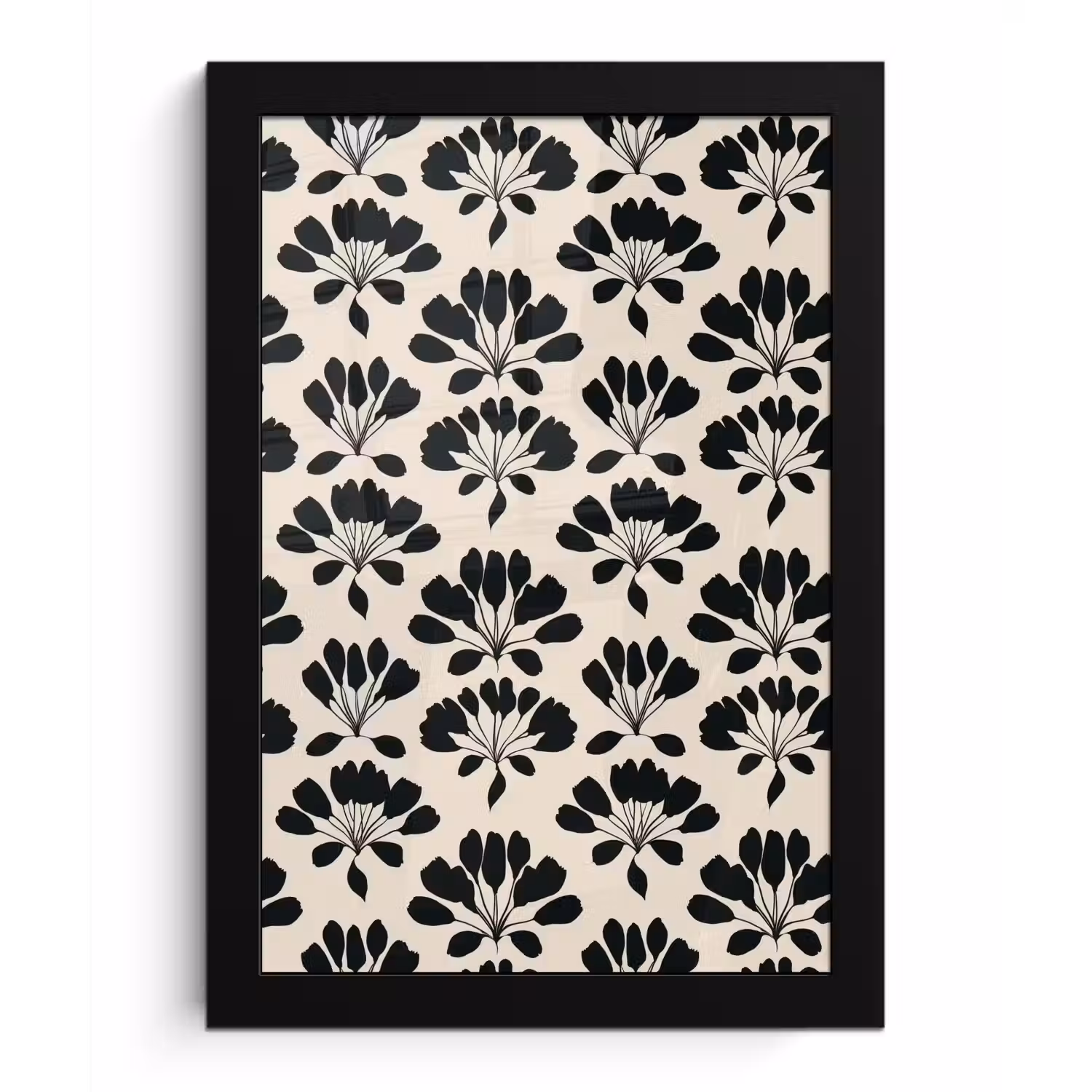 Abstract - Patroon - Zwart fotolijst zwart zonder passe partout klein 224 -3d