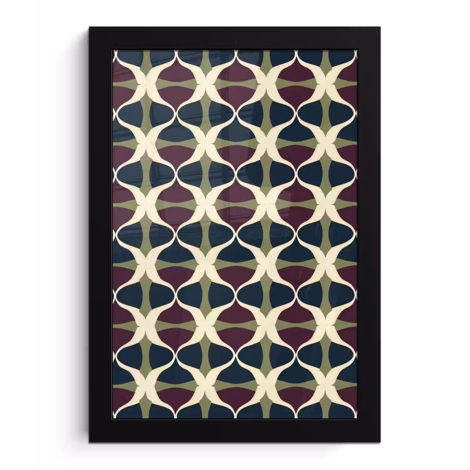 Abstract - Retro - Kleurrijk fotolijst zwart zonder passe partout klein 224 -3d