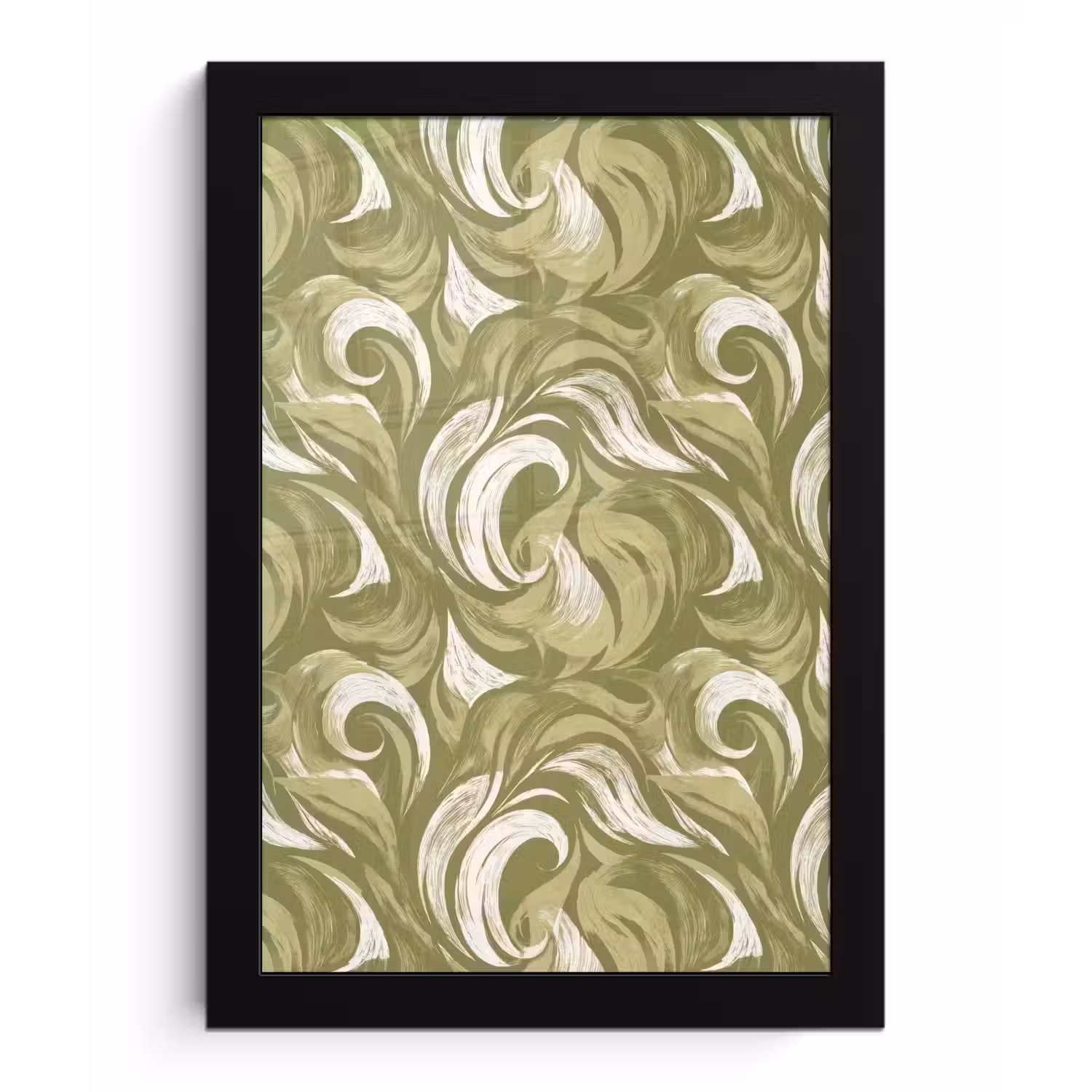 Abstract - Textuur - Groen fotolijst zwart zonder passe partout klein 224 -3d