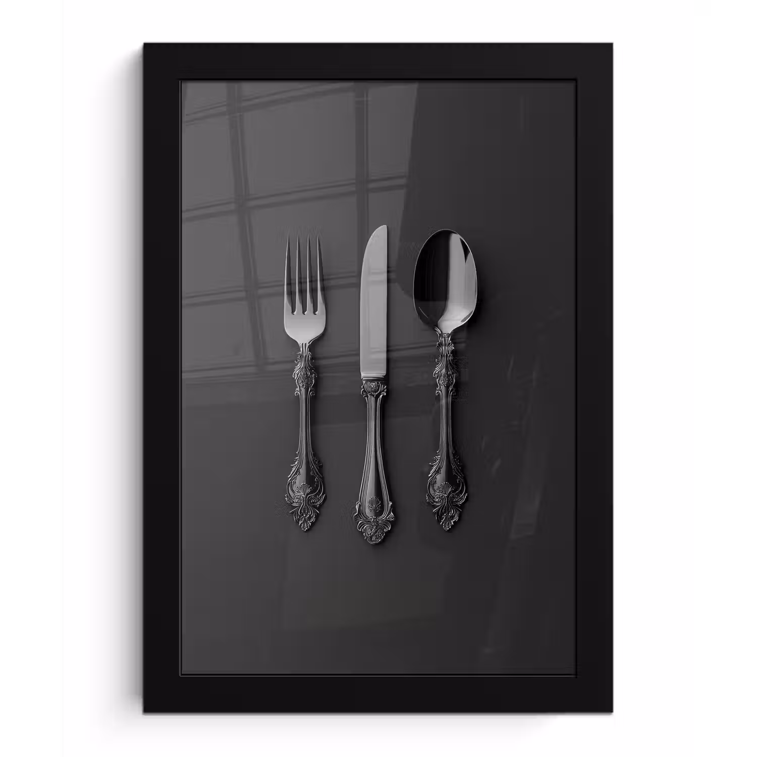 Bestek - Zwart fotolijst zwart zonder passe partout klein -3d