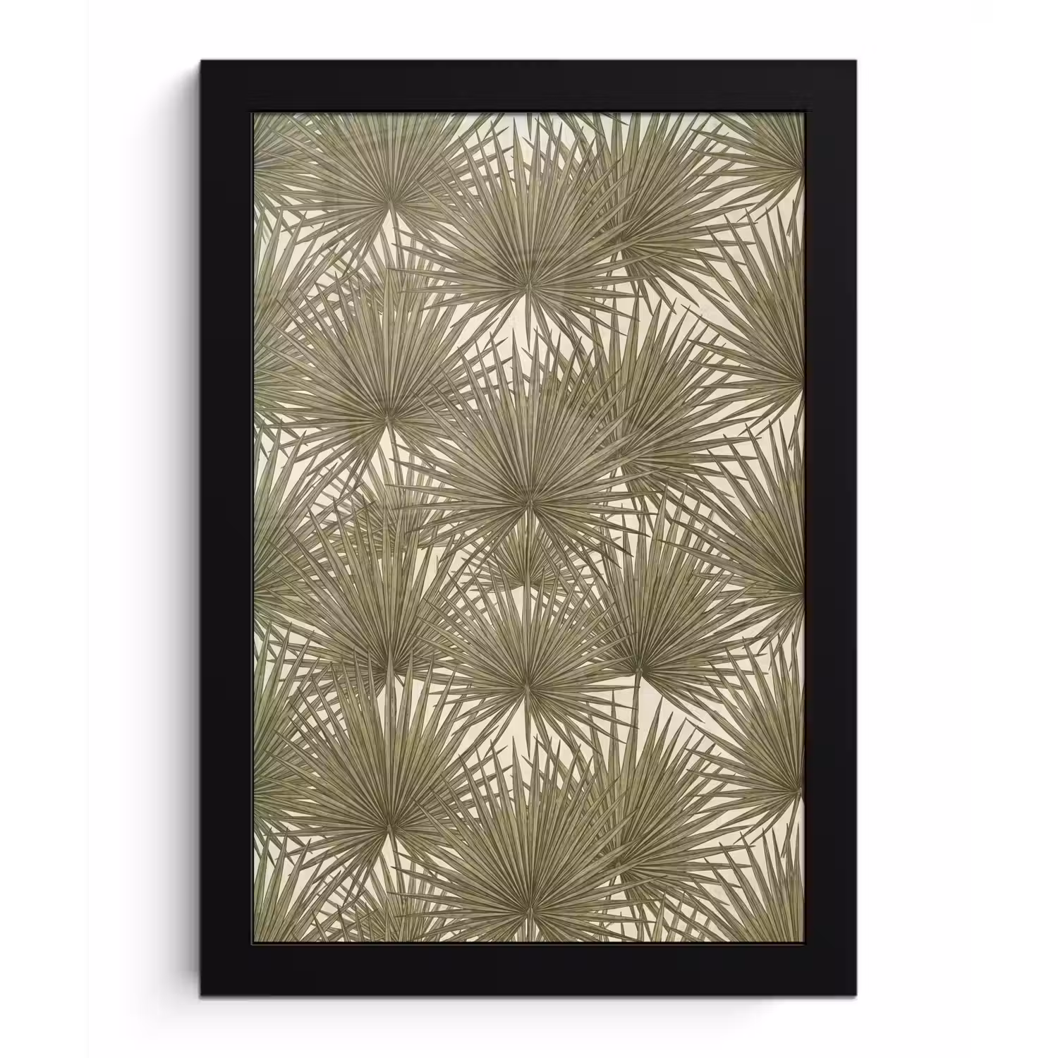 Blad - Tropisch - Patroon - Natuur - Groen fotolijst zwart zonder passe partout klein -3d