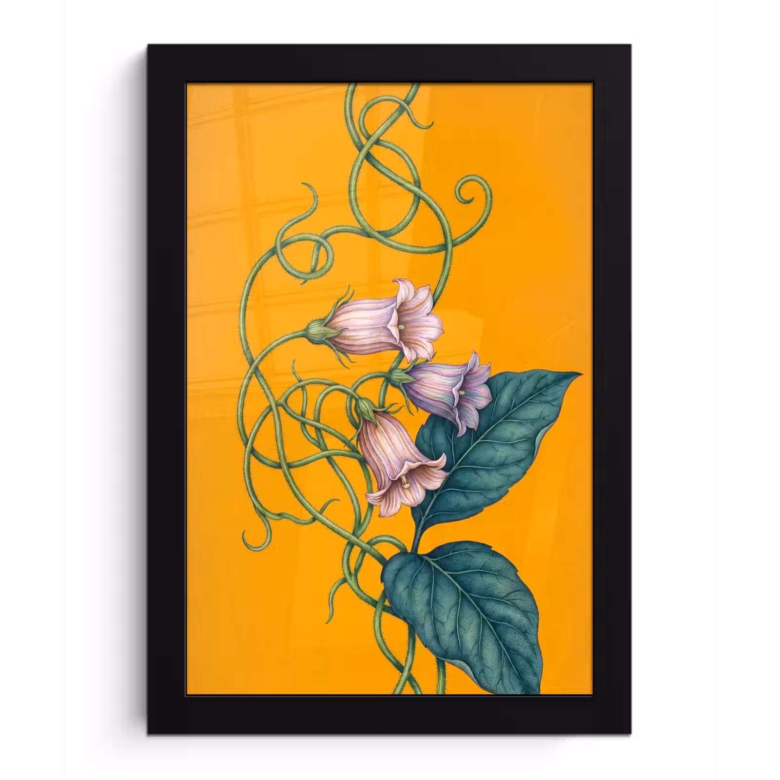 Bilder mit Rahmen - Blumen – Botanik – Gelb - Bloemen - Botanisch - Geel fotolijst zwart zonder passe partout klein