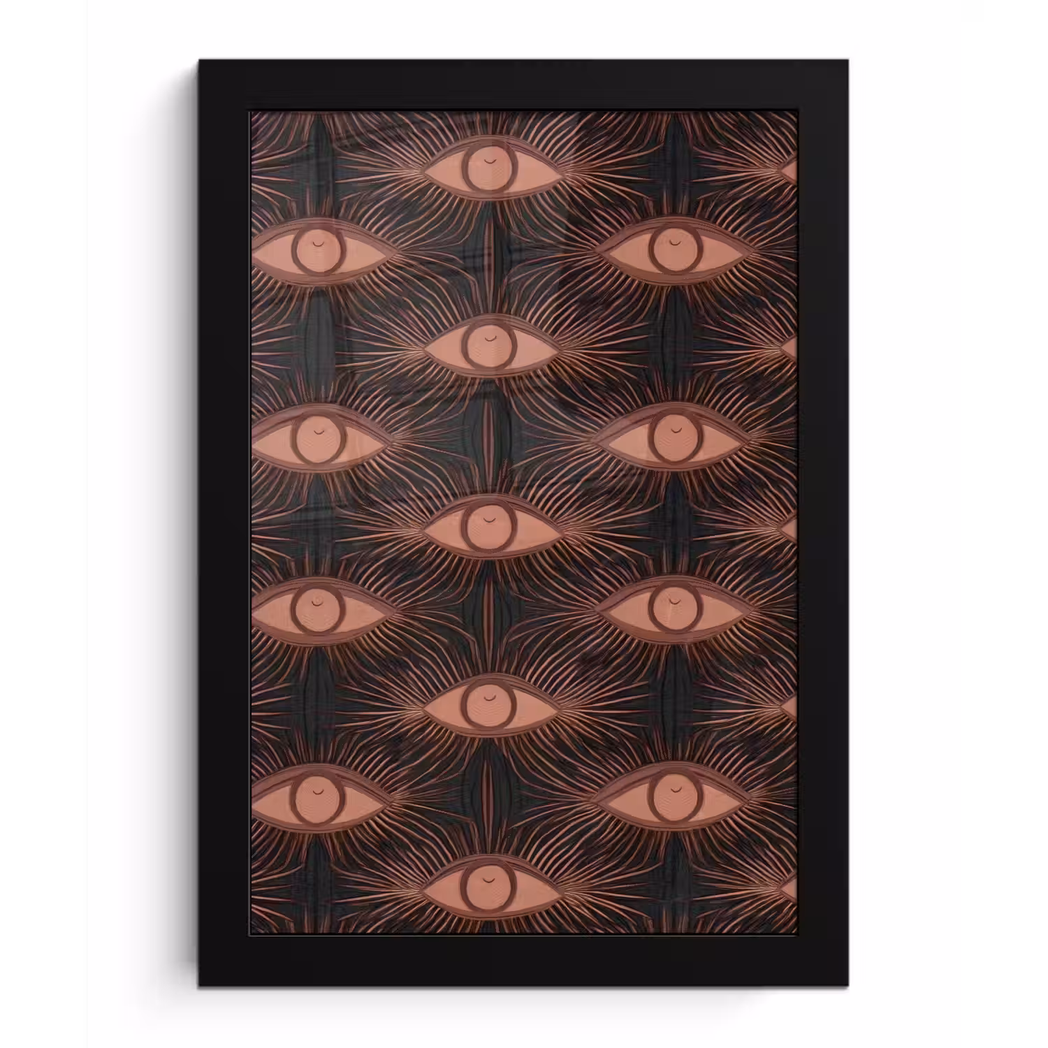 Boheems - Oog - Bruin fotolijst zwart zonder passe partout klein 224 -3d