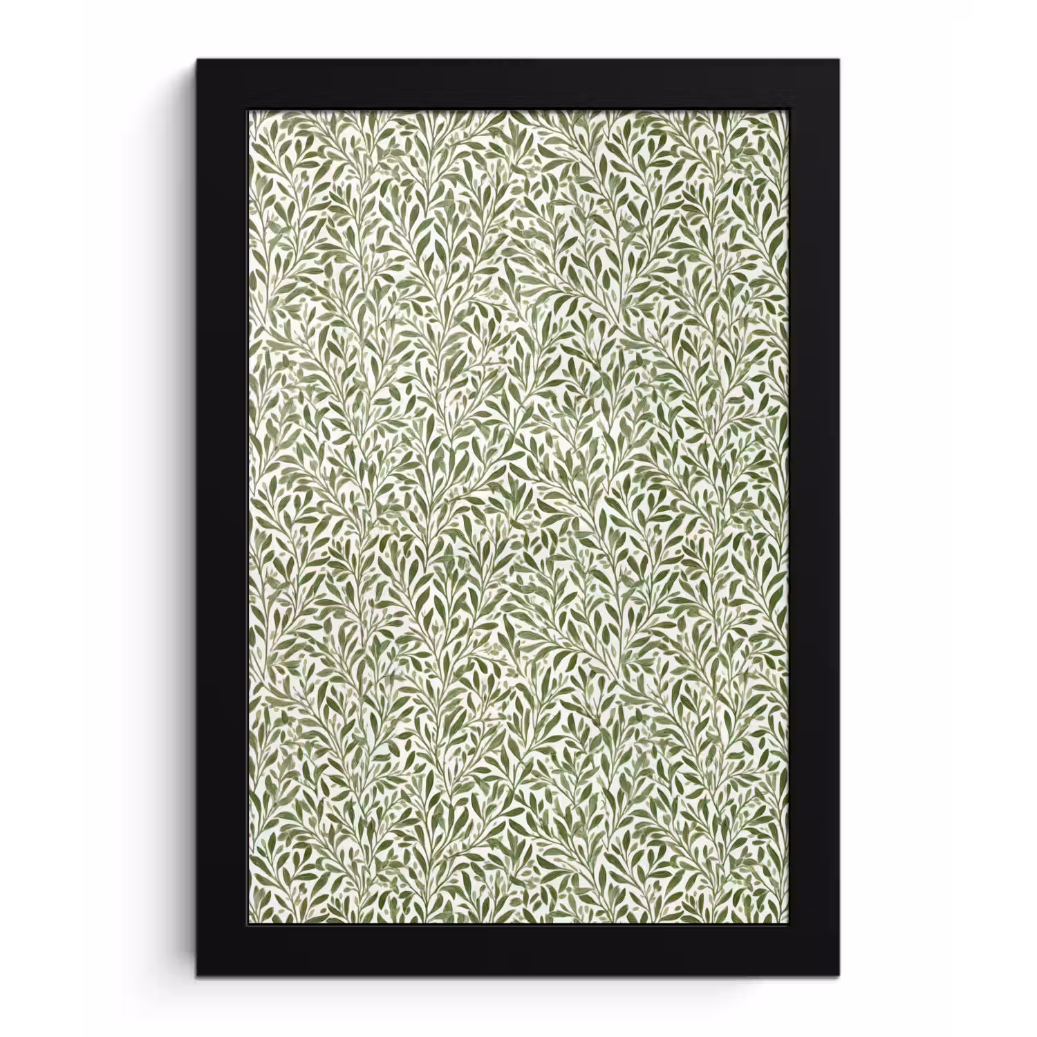 Botanisch - Takken - Groen fotolijst zwart zonder passe partout klein 224 -3d