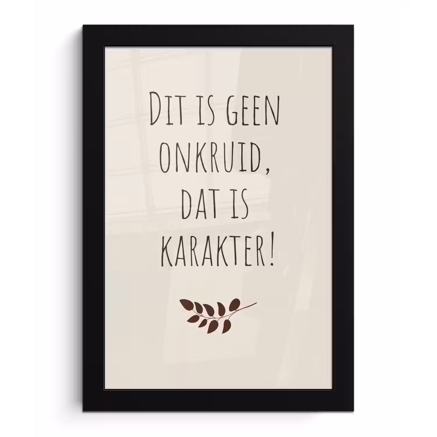 Bruin - Minimalistisch - Quote - Zomer fotolijst zwart zonder passe partout klein -3d