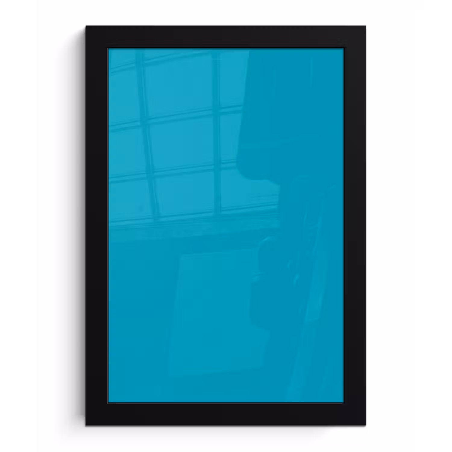 Deep - Turquoise - Turkoois fotolijst zwart zonder passe partout klein 224 -3d