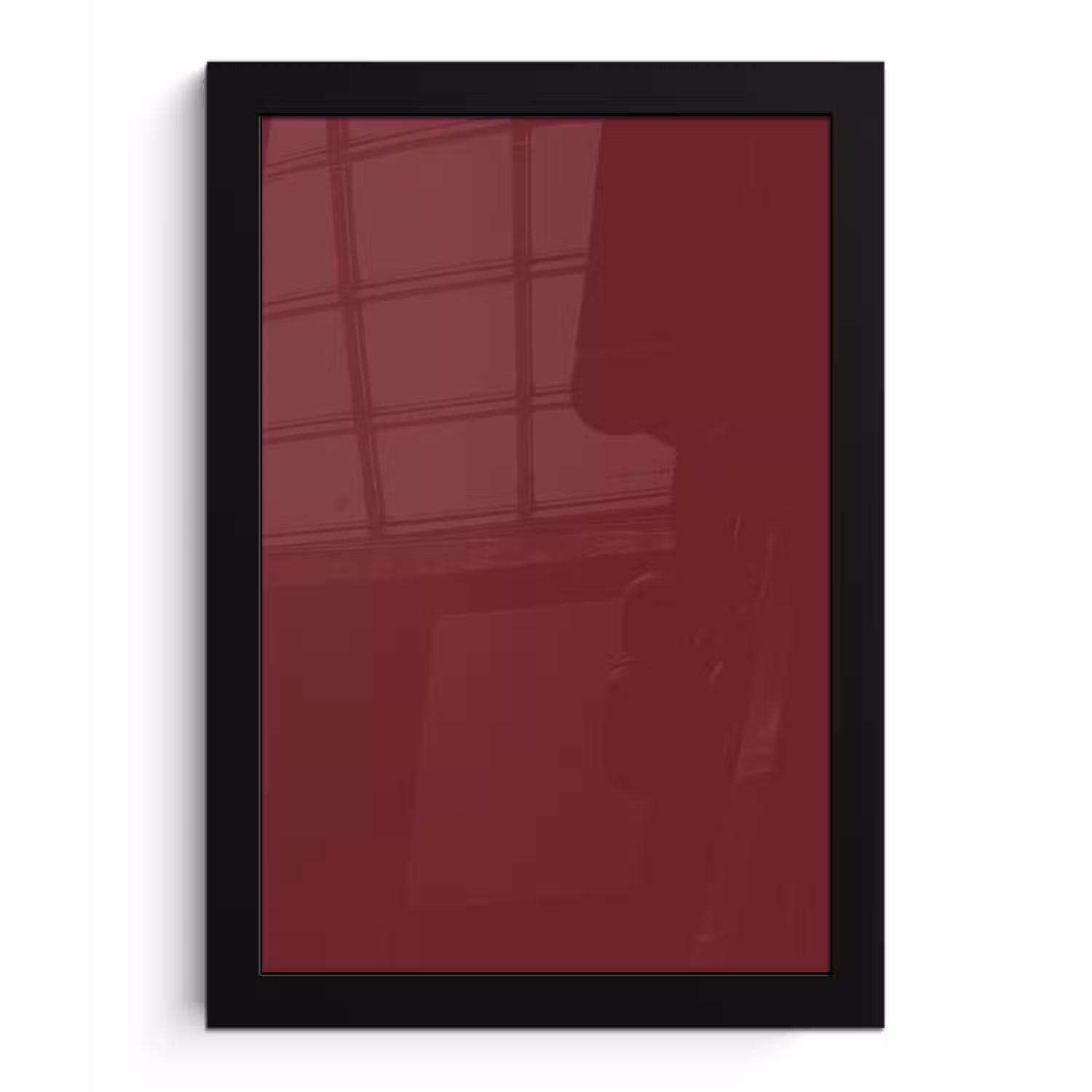 Dark - Garnet - Rood fotolijst zwart zonder passe partout klein 224 -3d