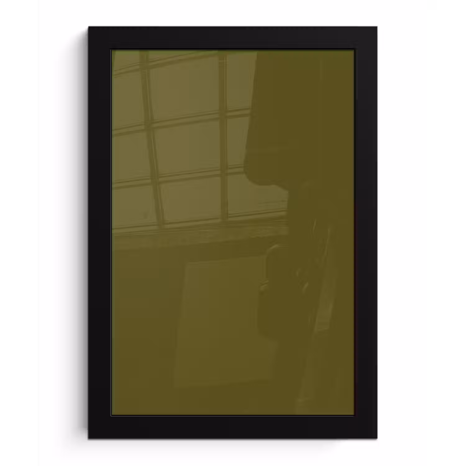 Dark - Olive - Groen fotolijst zwart zonder passe partout klein 224 -3d