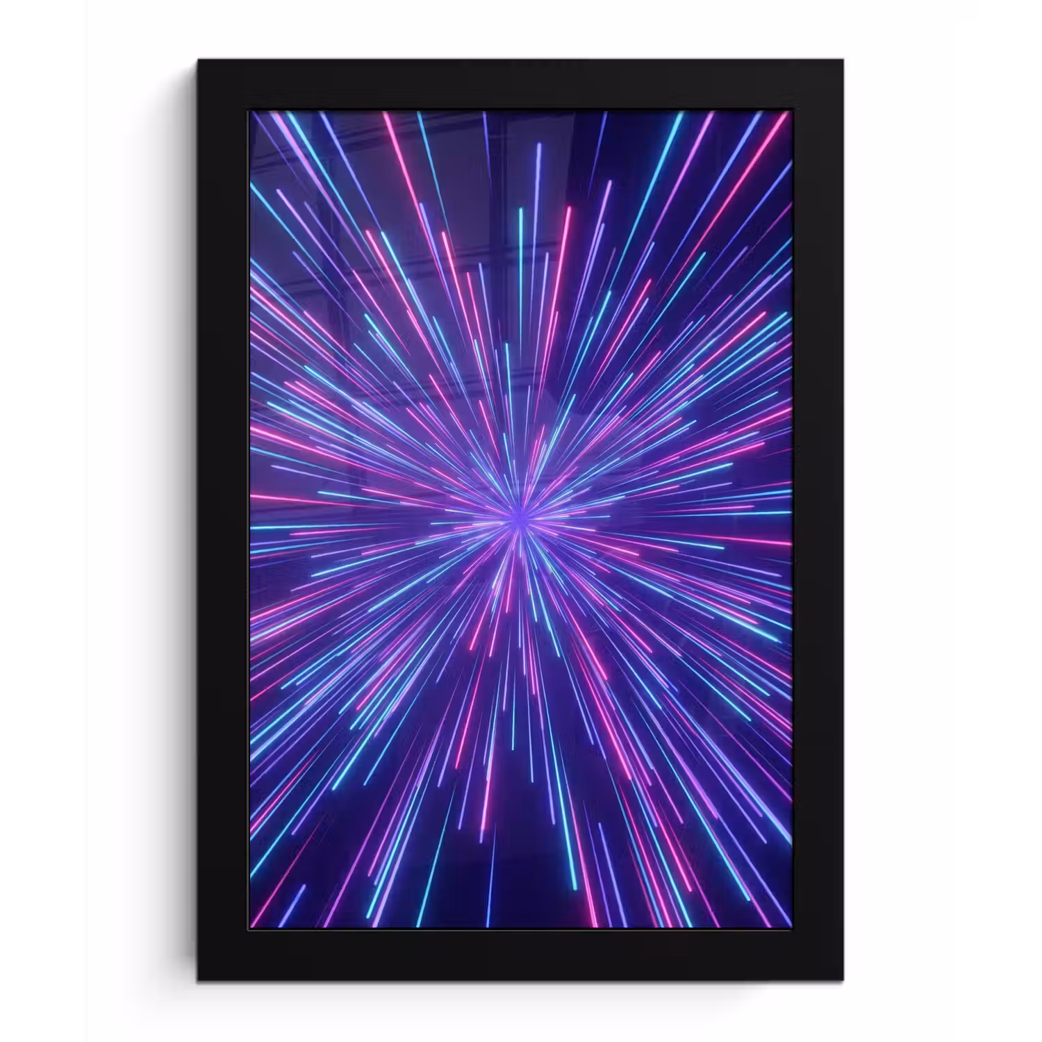 Dynamisch - Ruimte - Kleurrijk fotolijst zwart zonder passe partout klein -3d
