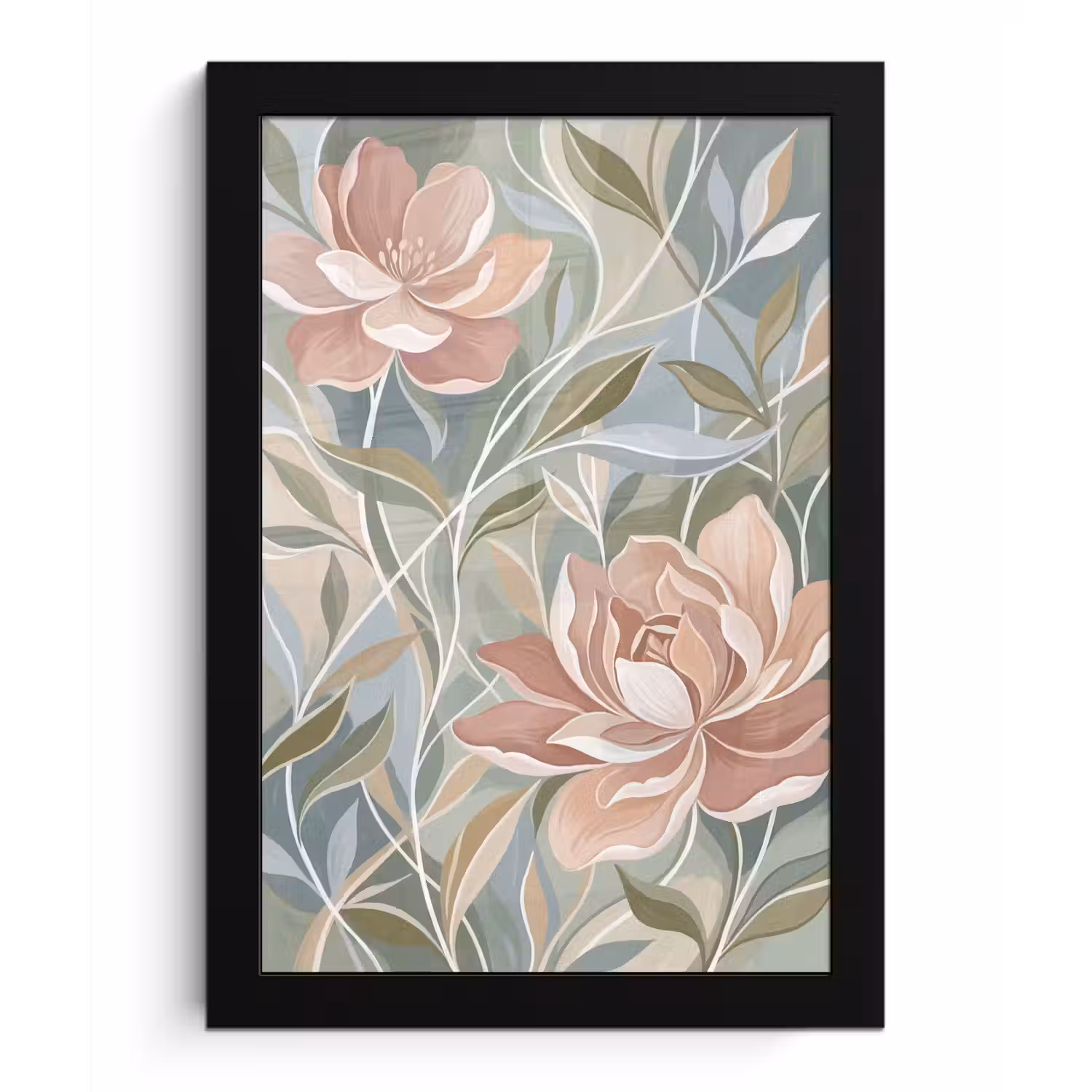 Elegant - Romantiek - Roze fotolijst zwart zonder passe partout klein -3d