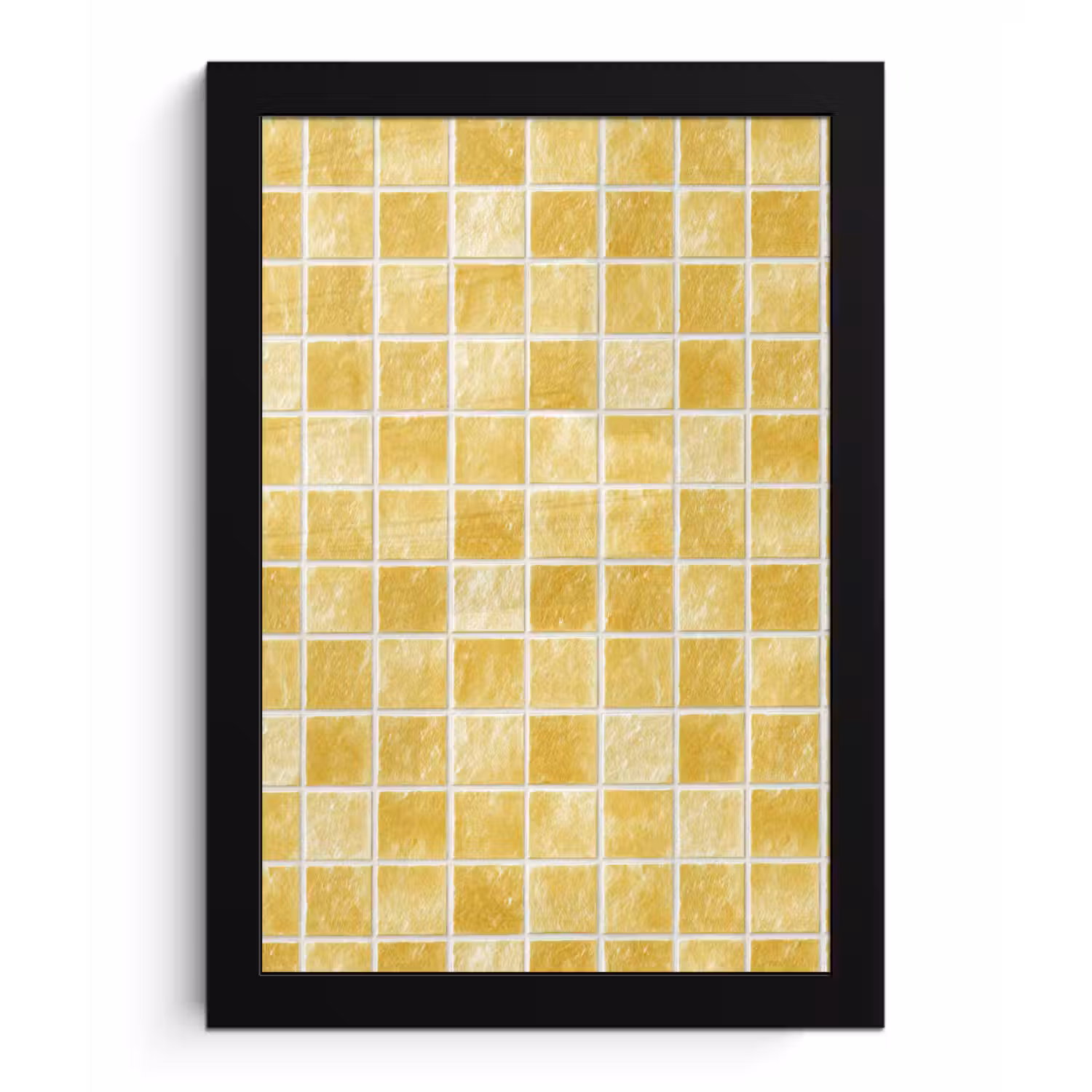 Tegels - Mozaïek - Textuur - Goudgeel fotolijst zwart zonder passe partout klein 224 -3d