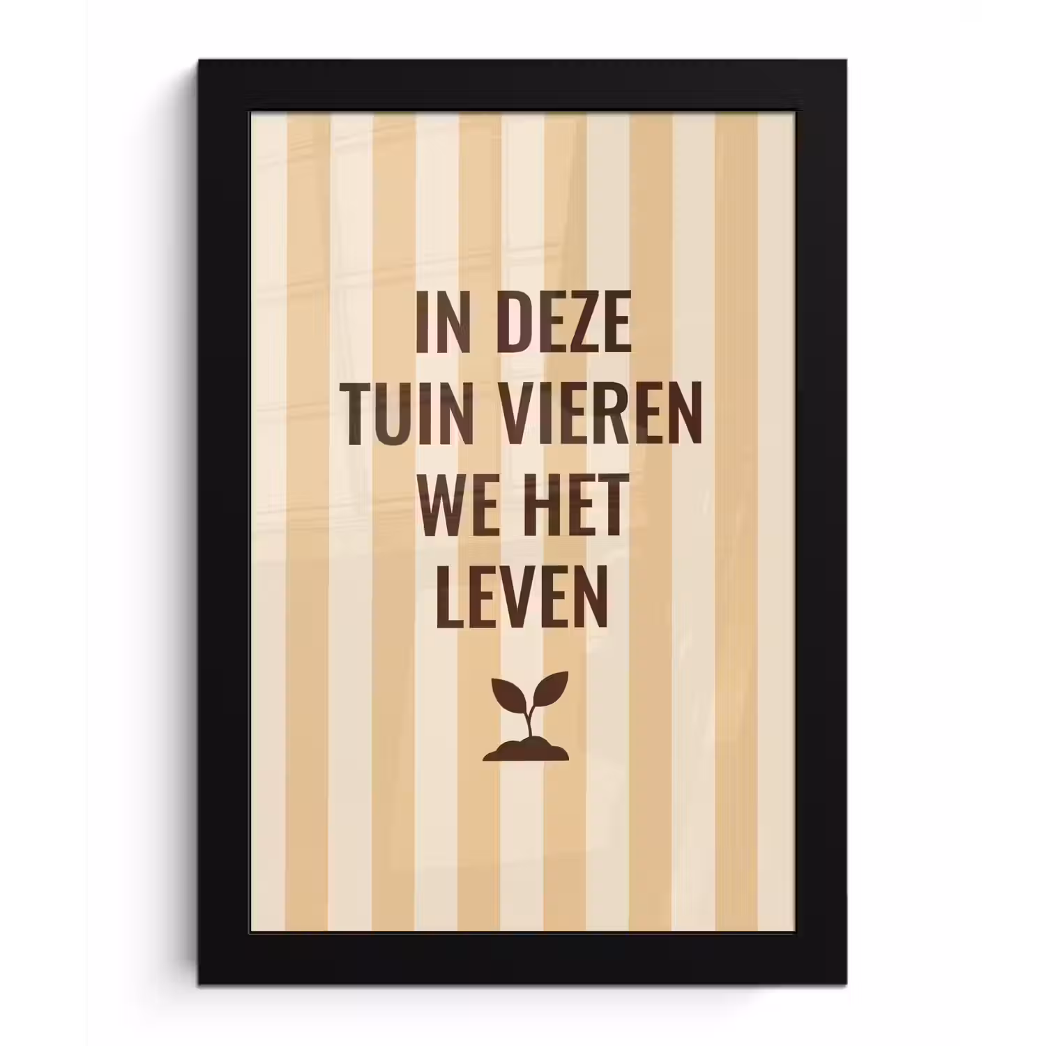 Tuin - Quote - Strepen - Zomer fotolijst zwart zonder passe partout klein -3d