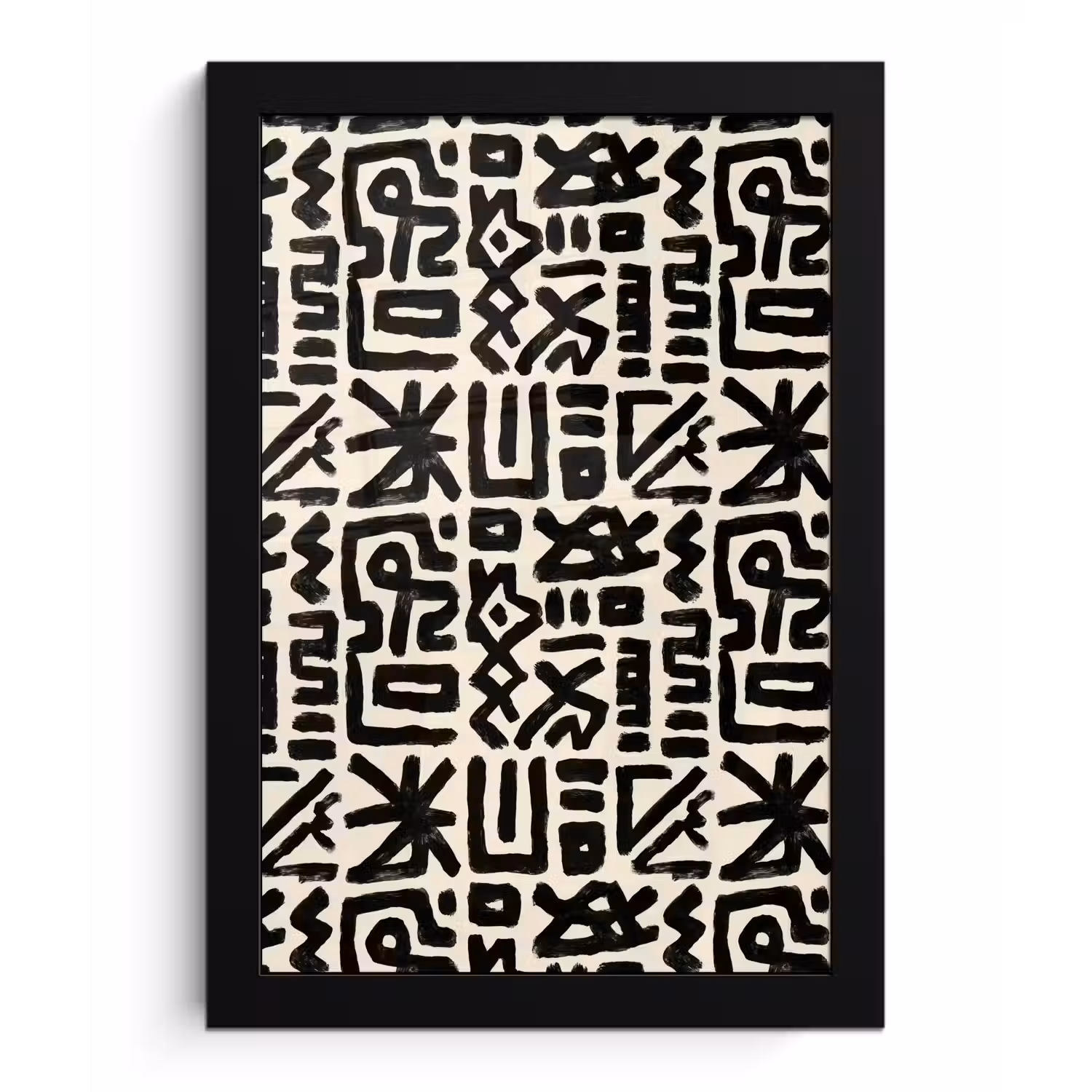 Geometrisch - Figuren - Zwart fotolijst zwart zonder passe partout klein 224 -3d
