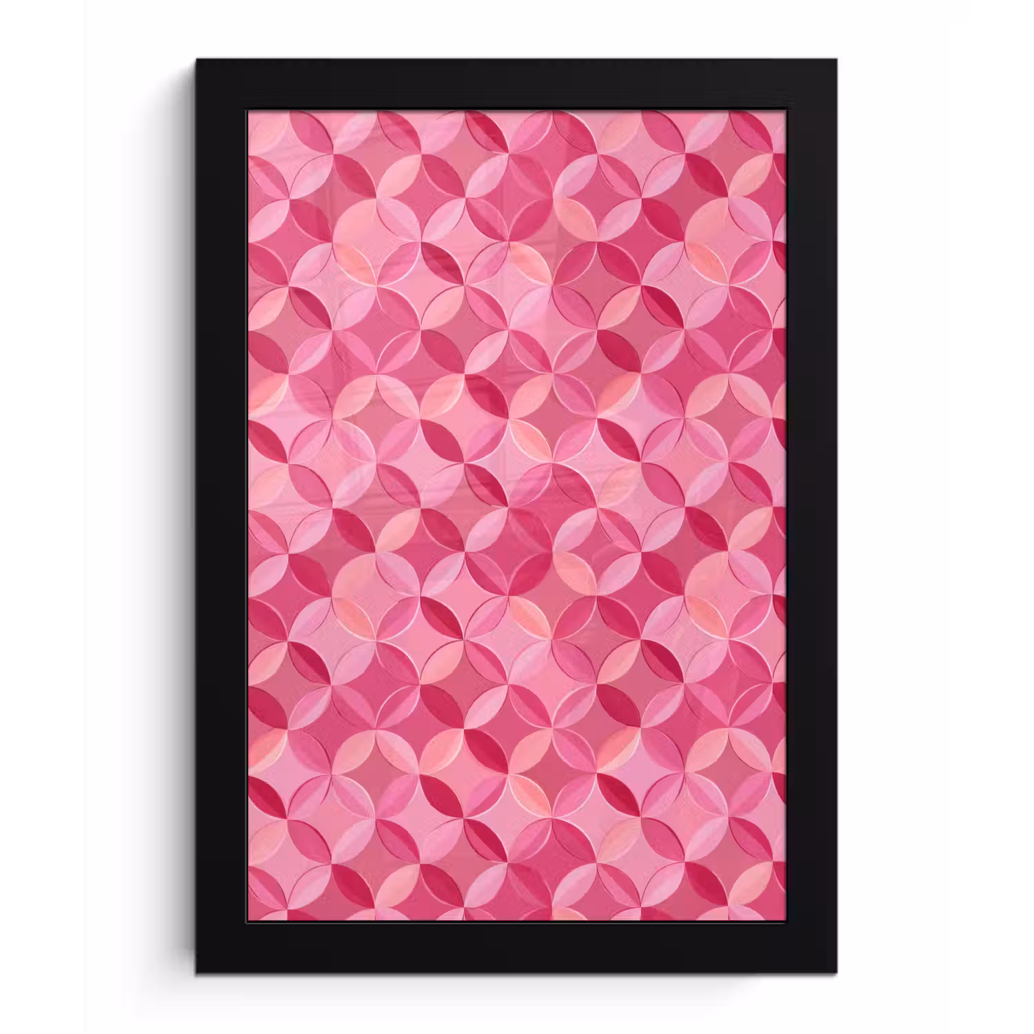 Geometrisch - Mozaïek - Modern - Roze fotolijst zwart zonder passe partout klein 224 -3d