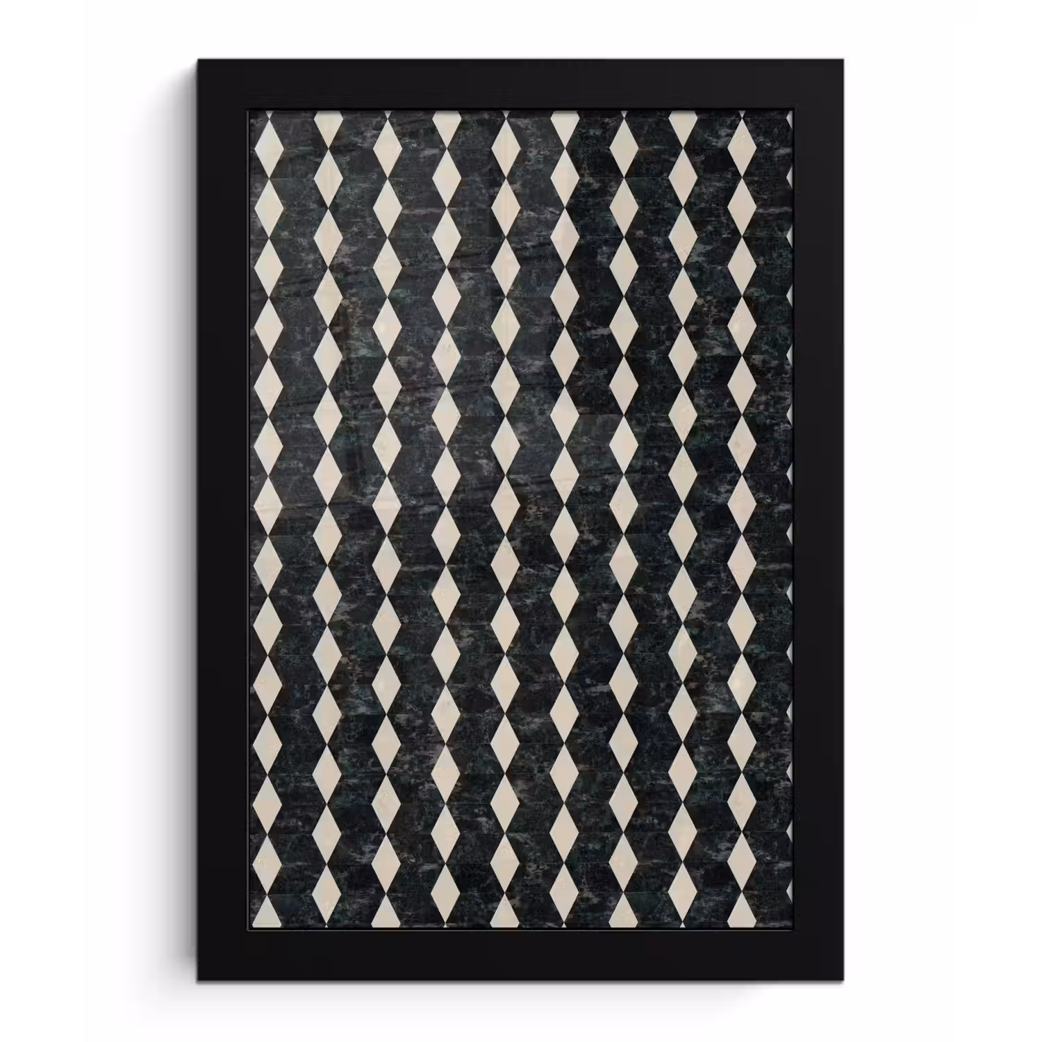 Geometrisch - Patroon - Marmer - Groen fotolijst zwart zonder passe partout klein 224 -3d