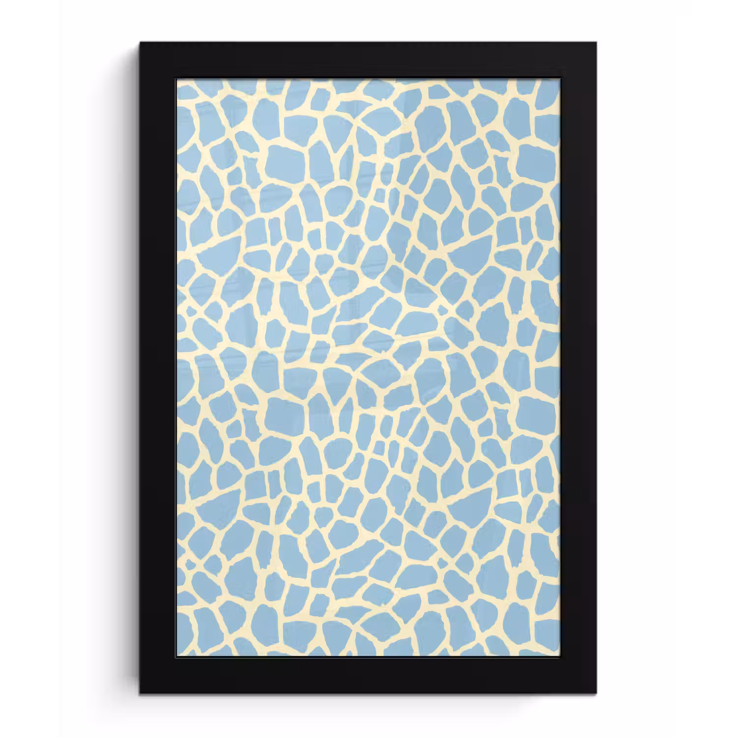 Giraf - Modern - Blauw fotolijst zwart zonder passe partout klein 224 -3d