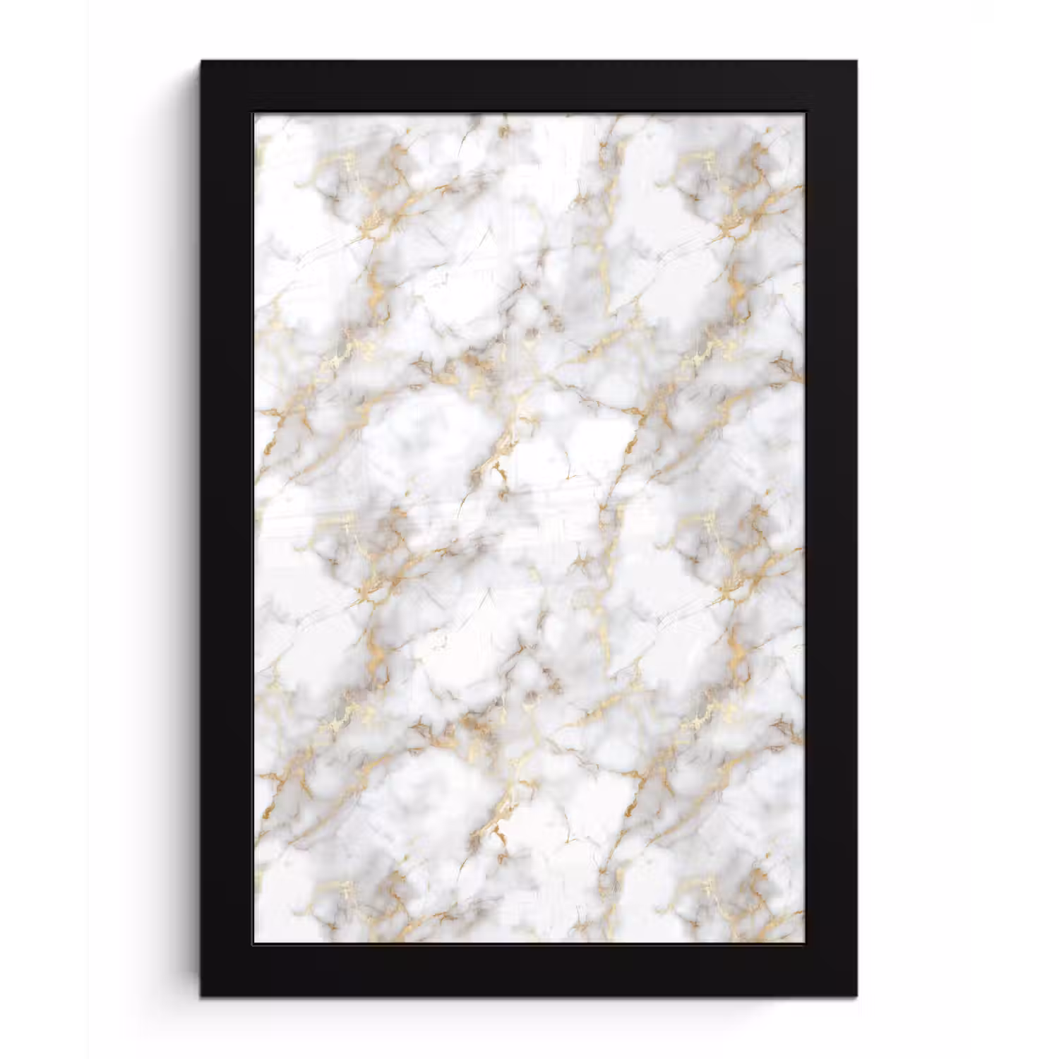 Gouden aders - Marmer - Wit fotolijst zwart zonder passe partout klein 224 -3d
