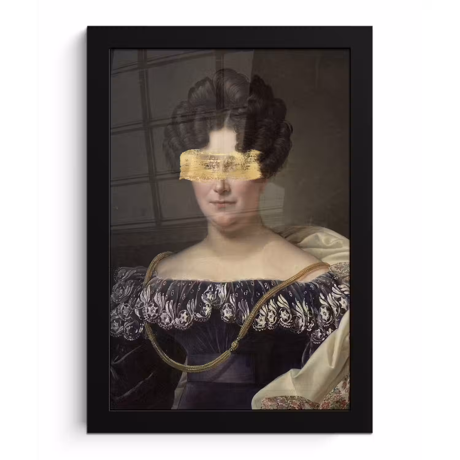 Johanna Henriette Engelen - Dubois Drahonet - Goud fotolijst zwart zonder passe partout klein -3d