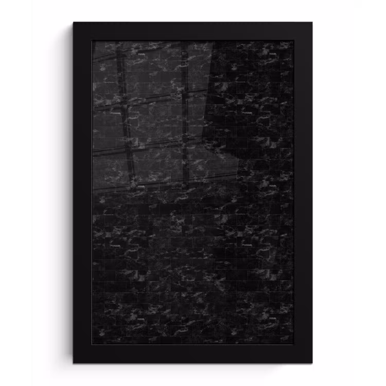 Tegels - Patroon - Marmer - Zwart fotolijst zwart zonder passe partout klein 224 -3d