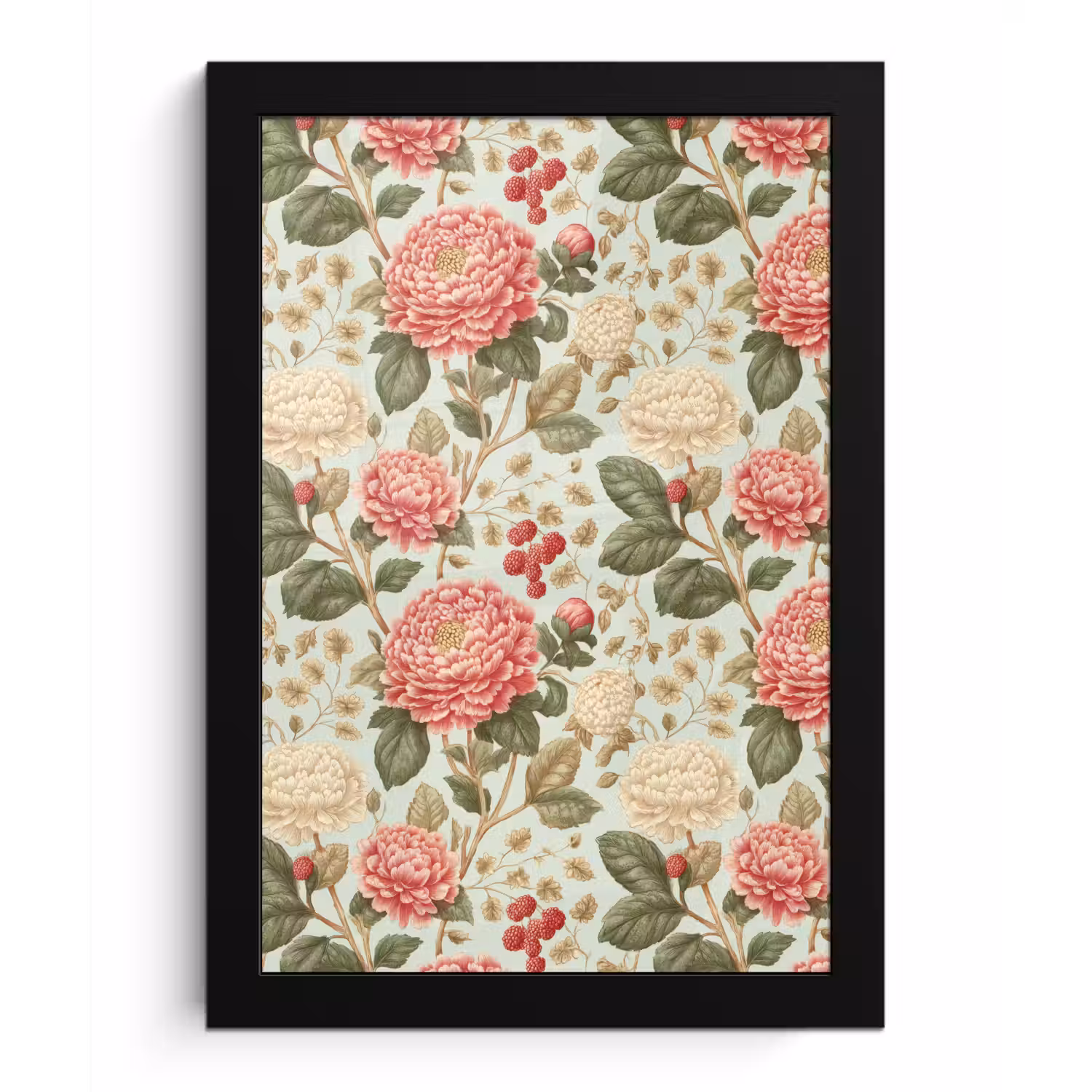 Klassiek - Botanisch - Veelkleurig fotolijst zwart zonder passe partout klein 224 -3d