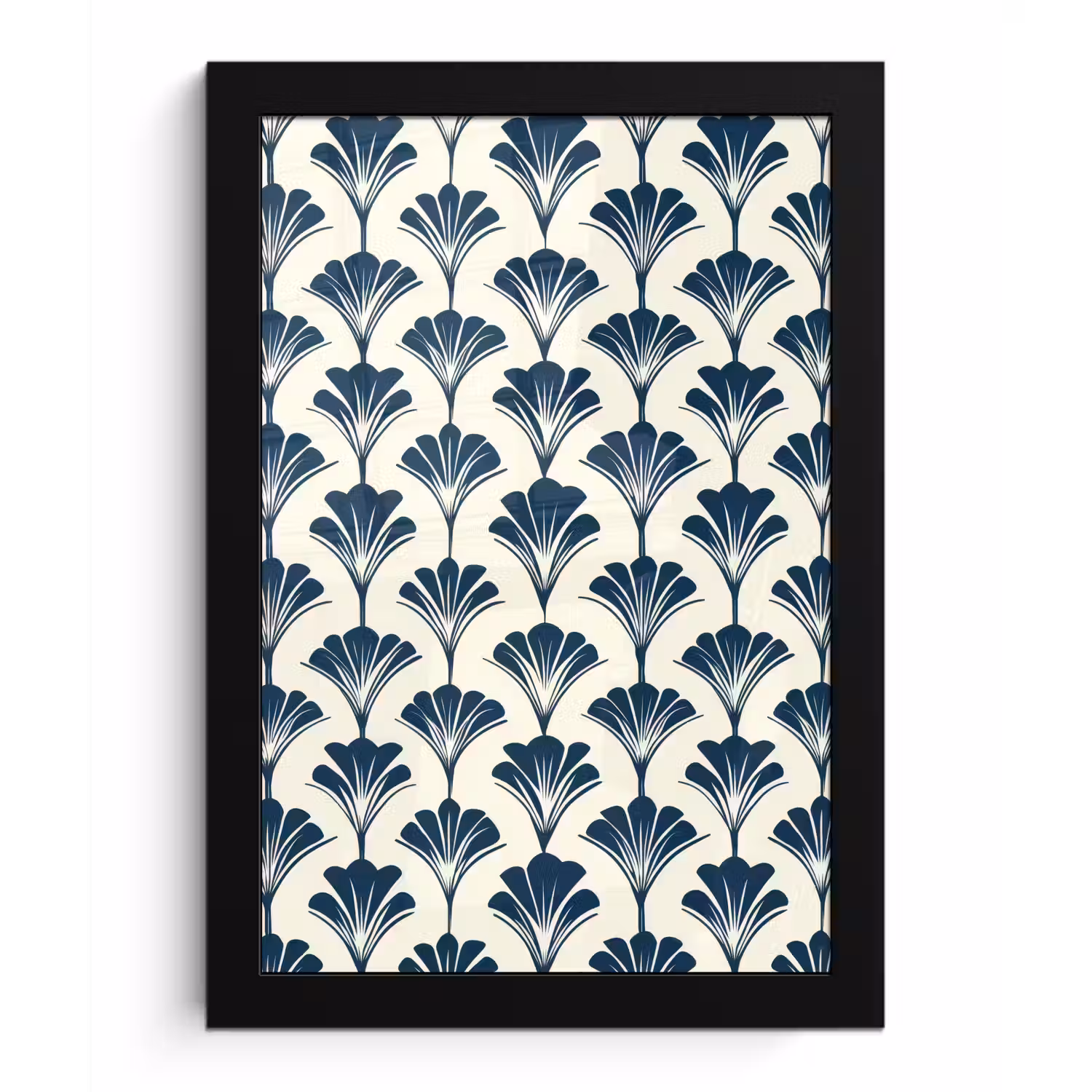 Klassiek - Motief - Blauw fotolijst zwart zonder passe partout klein 224 -3d