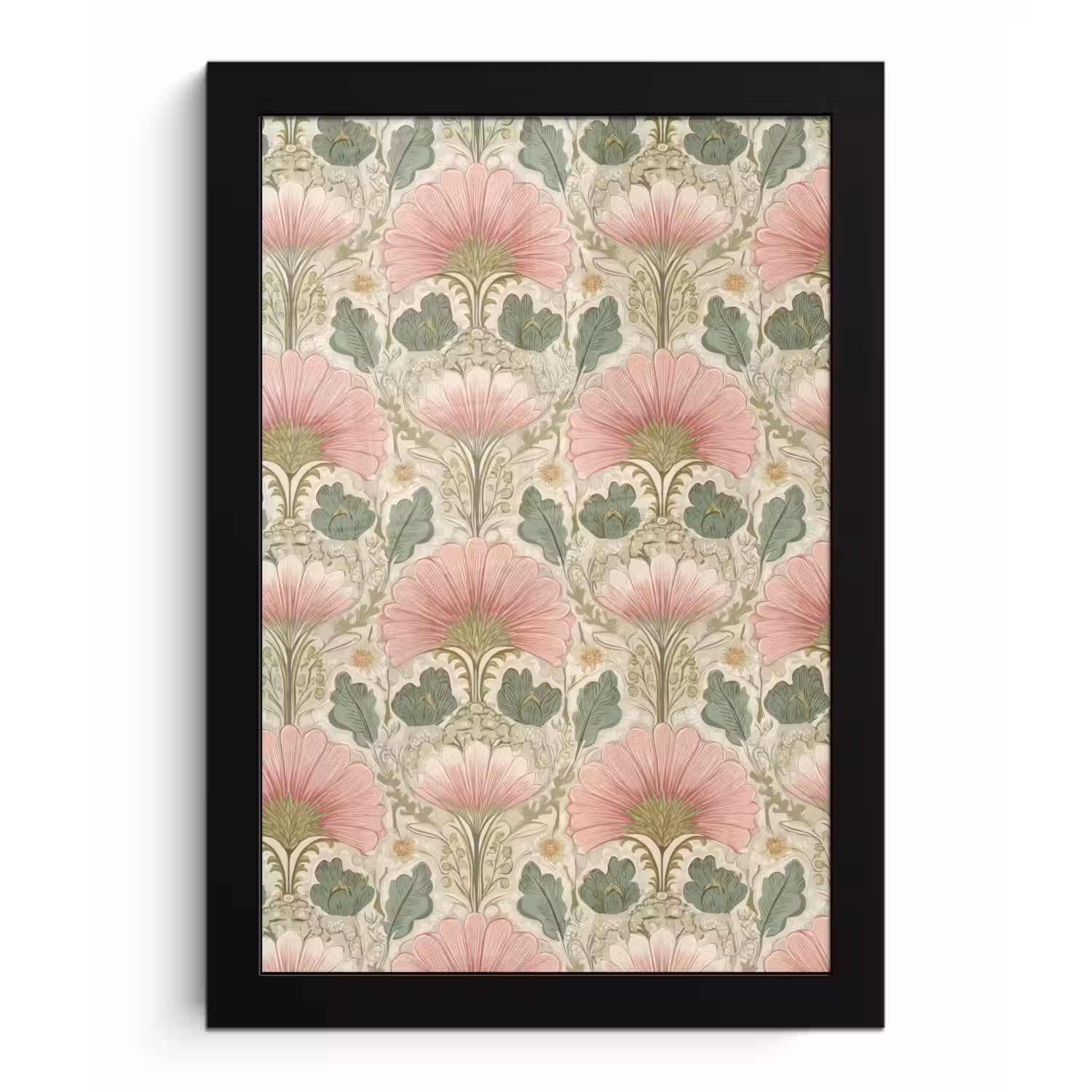 Klassiek - Patroon - Roze fotolijst zwart zonder passe partout klein 224 -3d