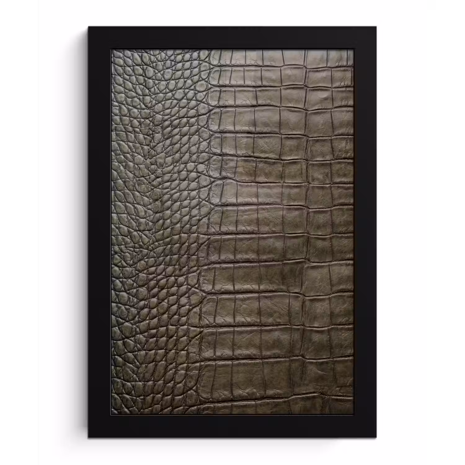 Krokodillenleer - Structuur - Groen fotolijst zwart zonder passe partout klein -3d