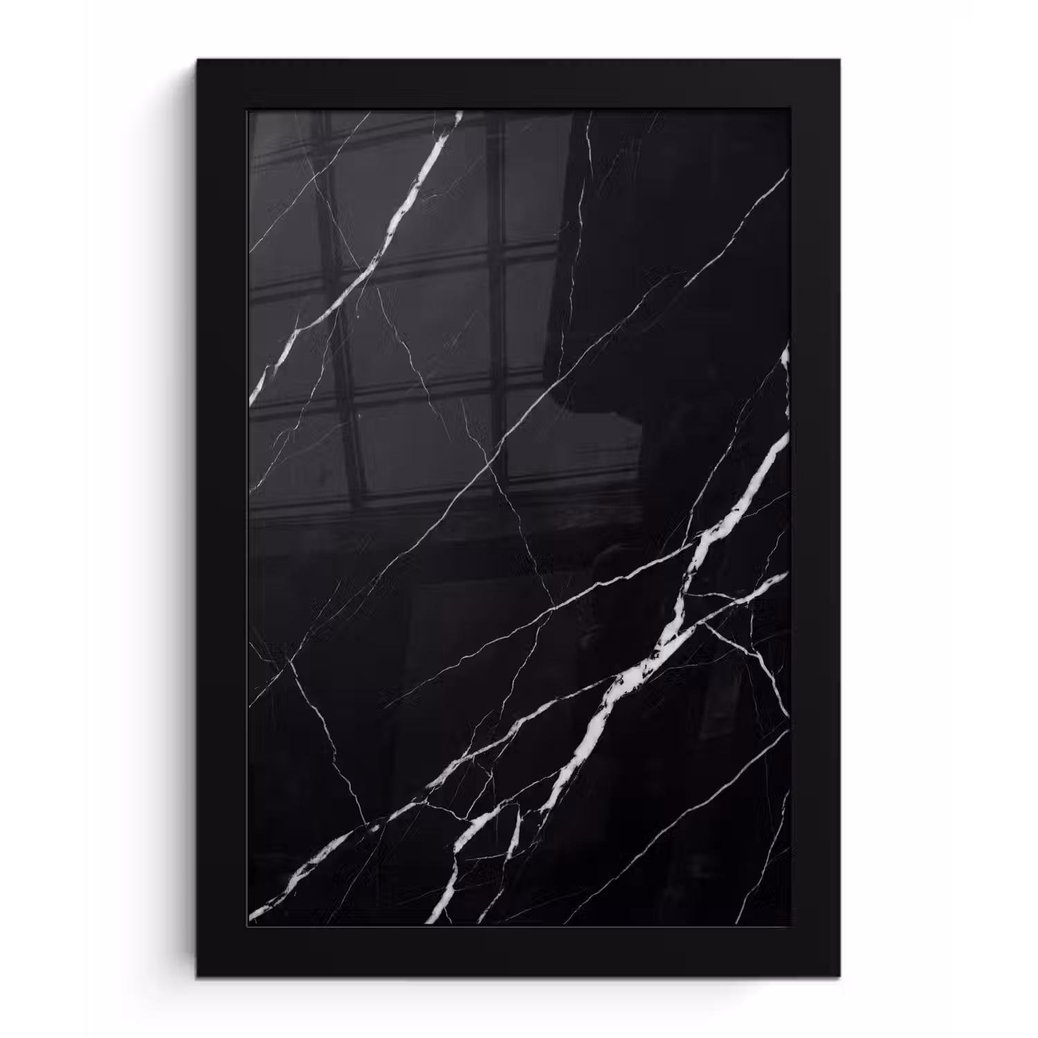 Marmer - Patroon - Abstract - Modern - Zwart fotolijst zwart zonder passe partout klein -3d