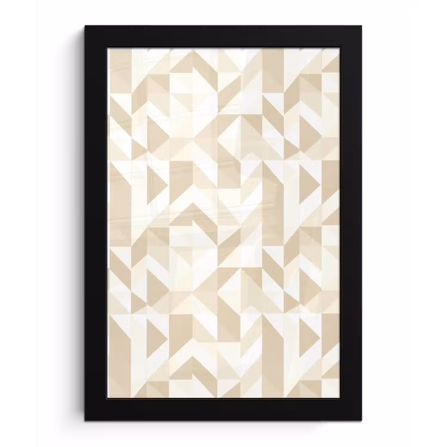 Modern - Abstract - Beige fotolijst zwart zonder passe partout klein 224 -3d