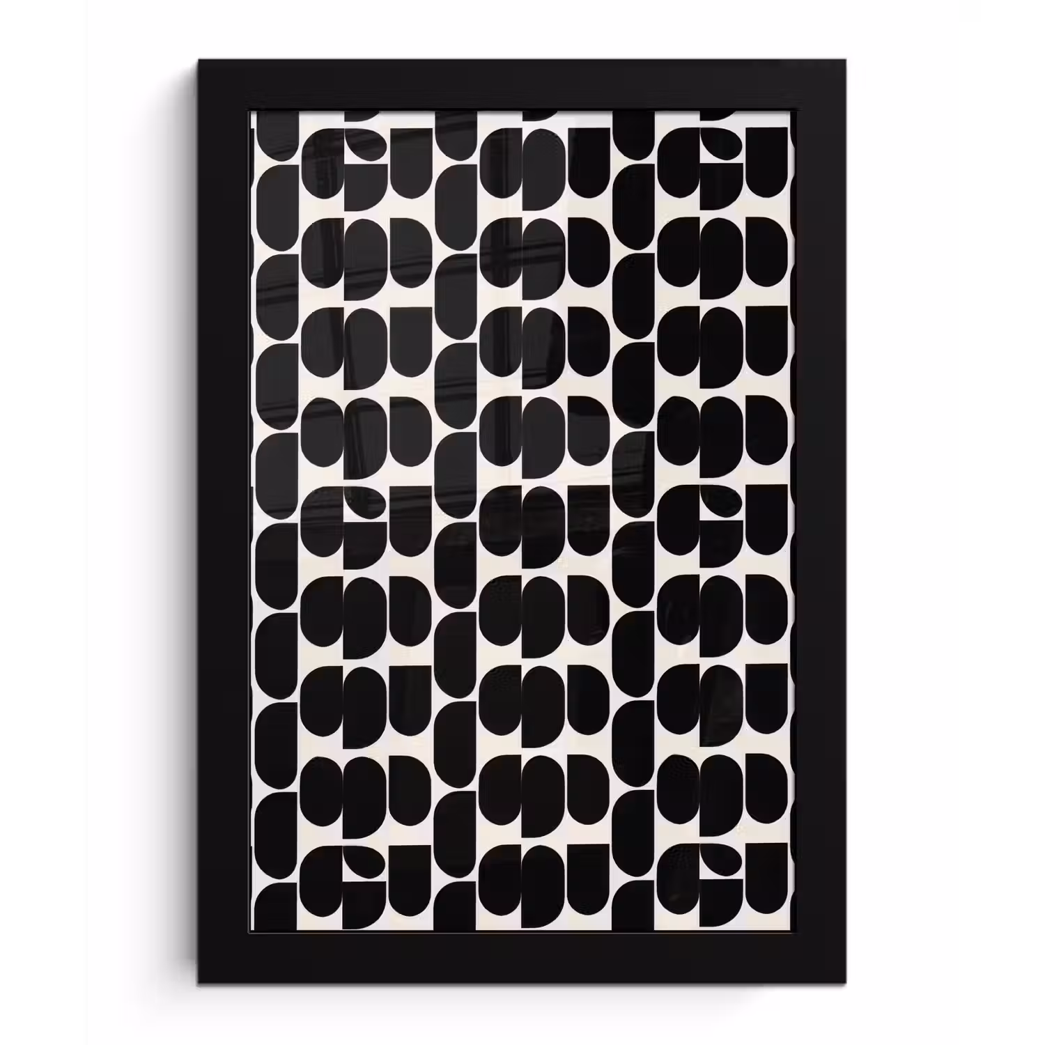 Modern - Patroon - Zwart fotolijst zwart zonder passe partout klein 224 -3d