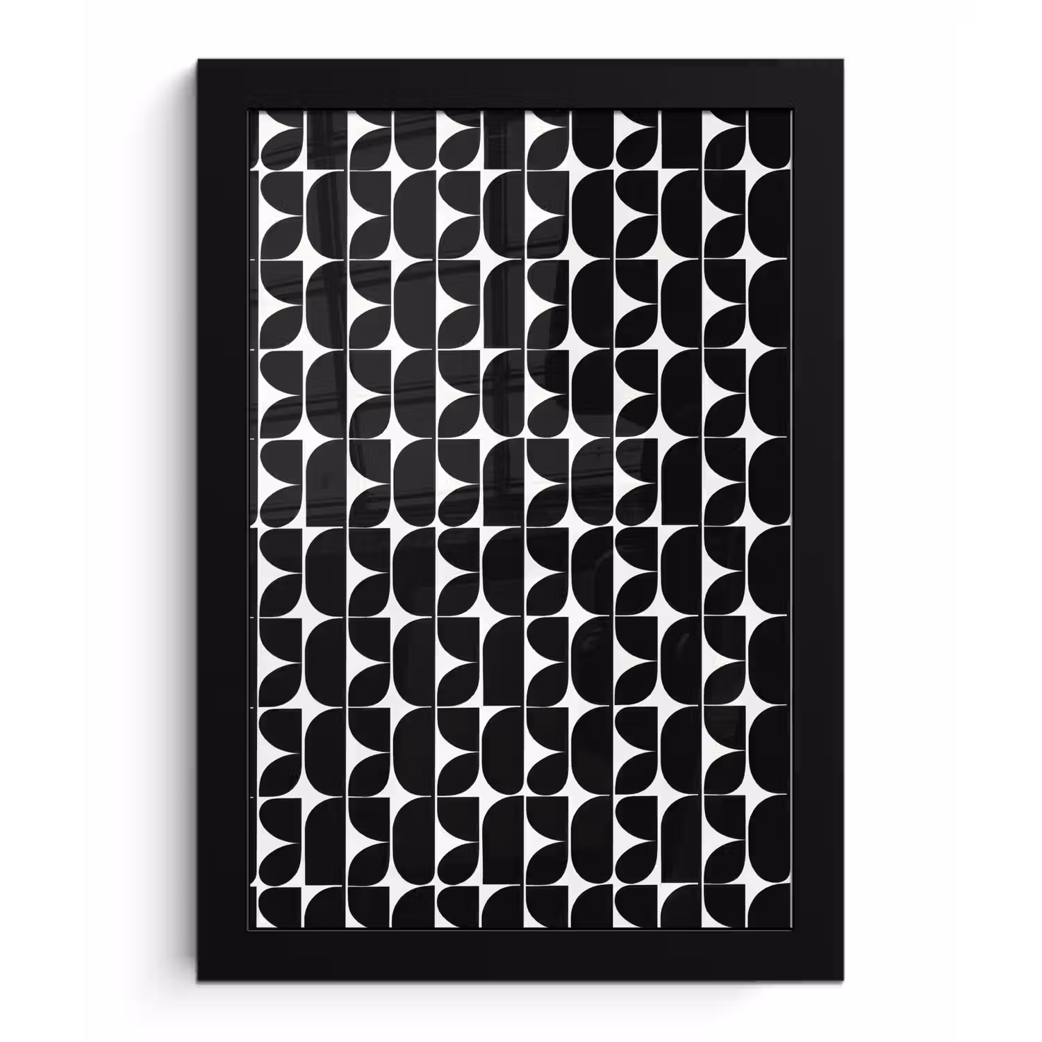Modern - Geometrisch - Zwart fotolijst zwart zonder passe partout klein 224 -3d