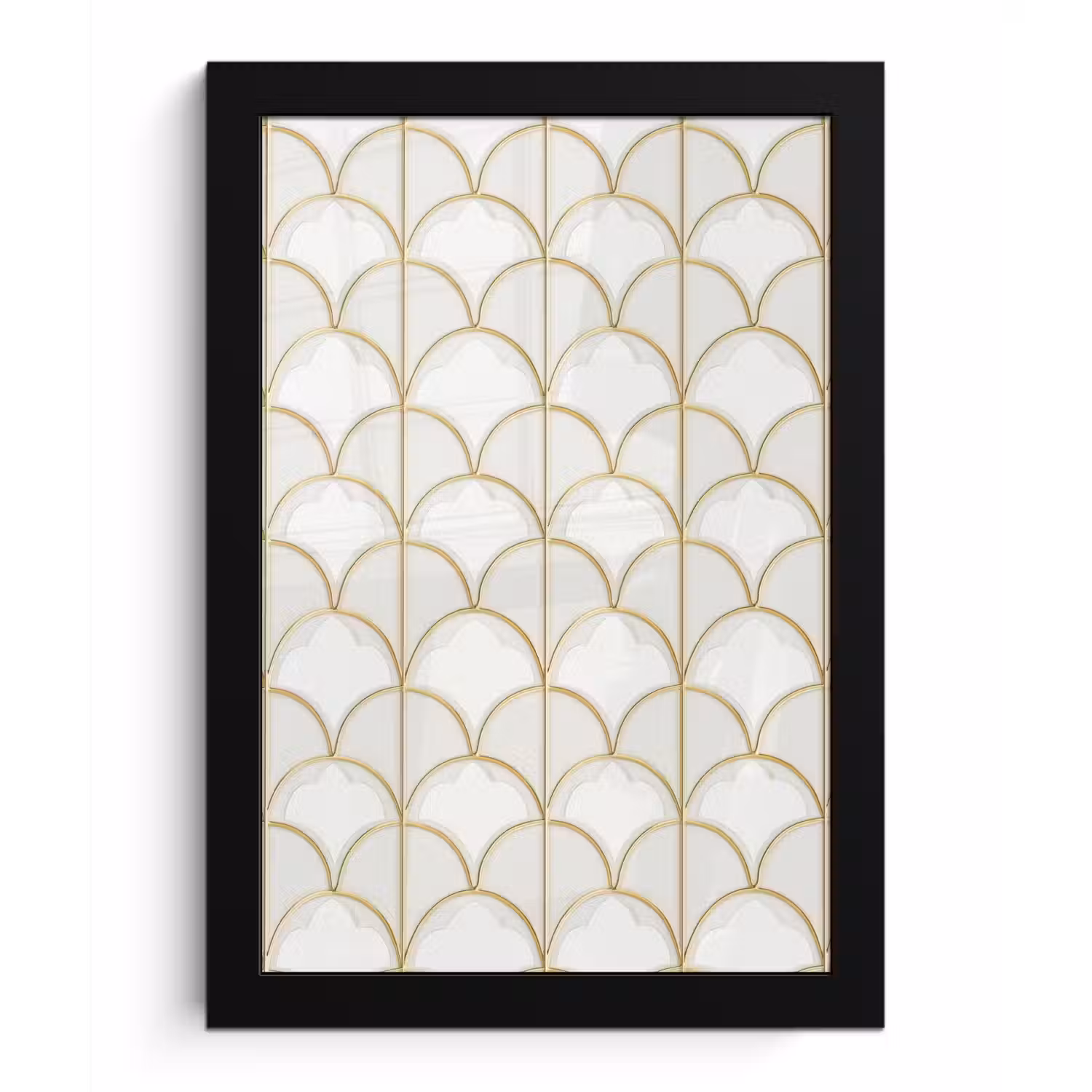 Mozaïek - Bogen - Goud fotolijst zwart zonder passe partout klein 224 -3d