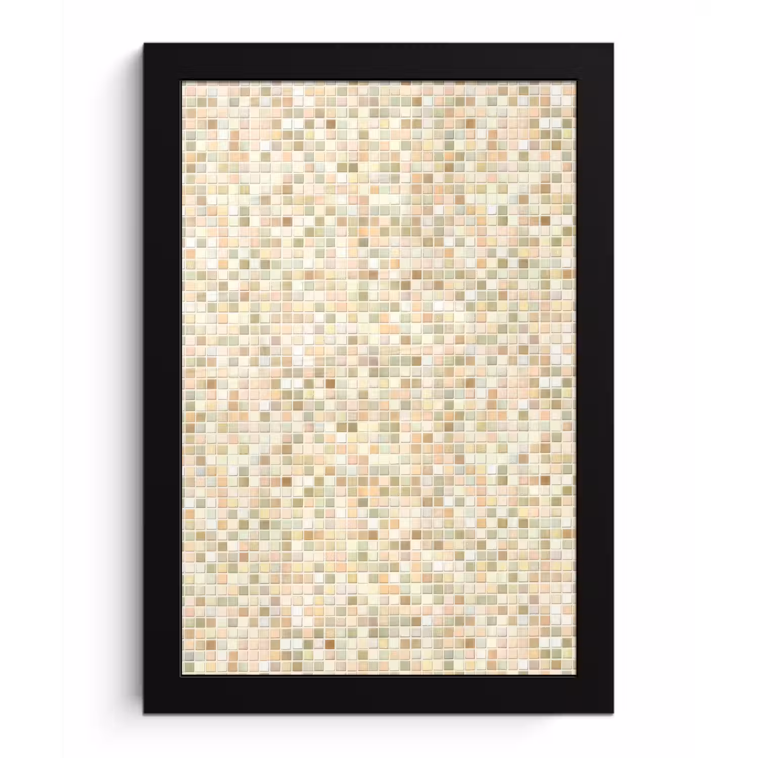 Mozaïek - Patroon - Beige fotolijst zwart zonder passe partout klein 224 -3d