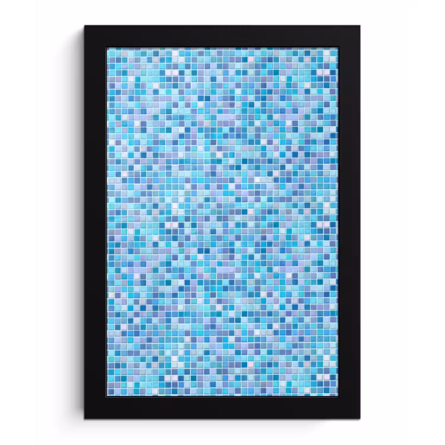 Mozaïek - Patroon - Turquoise fotolijst zwart zonder passe partout klein 224 -3d