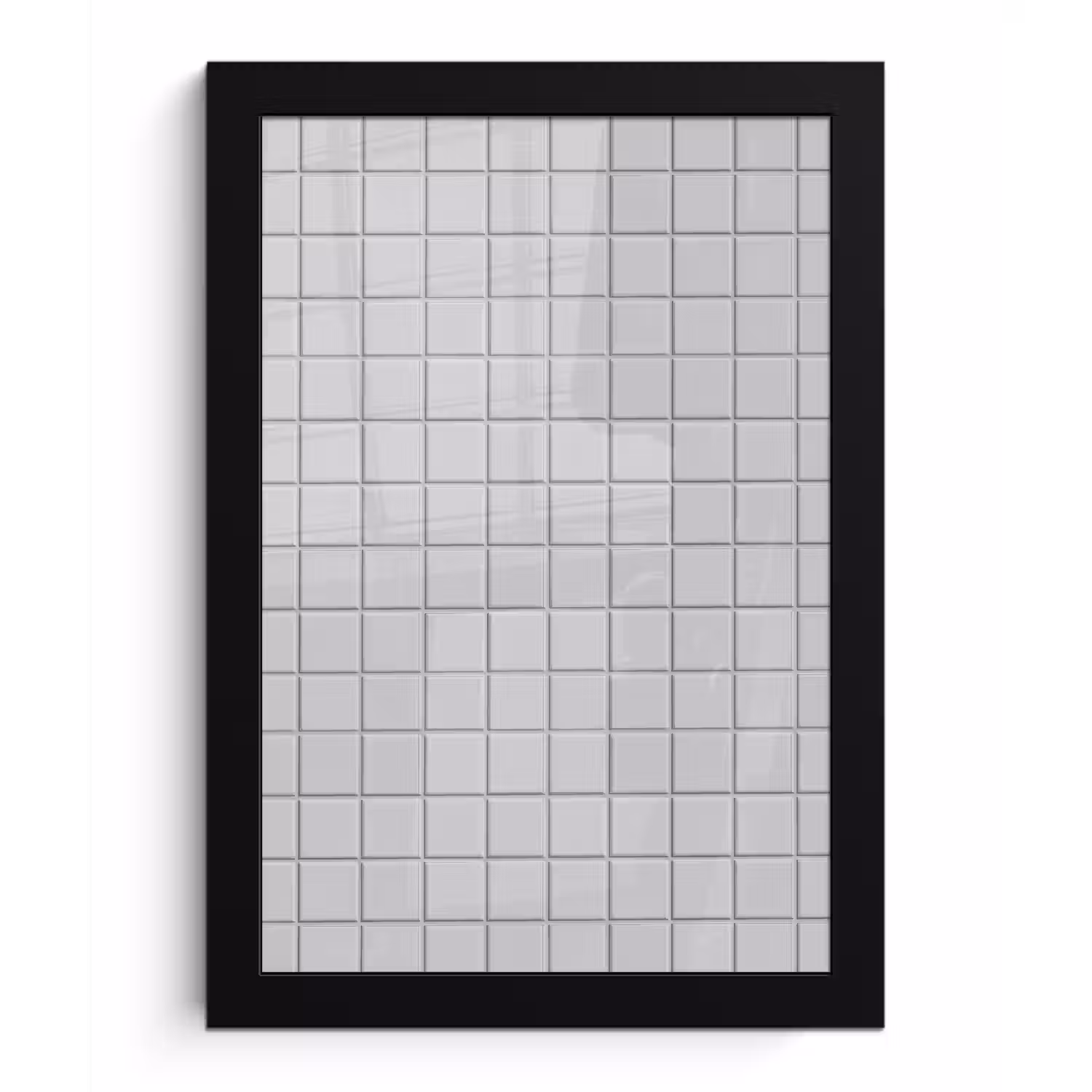 Patroon - Tegels - Licht - Grijs fotolijst zwart zonder passe partout klein 224 -3d
