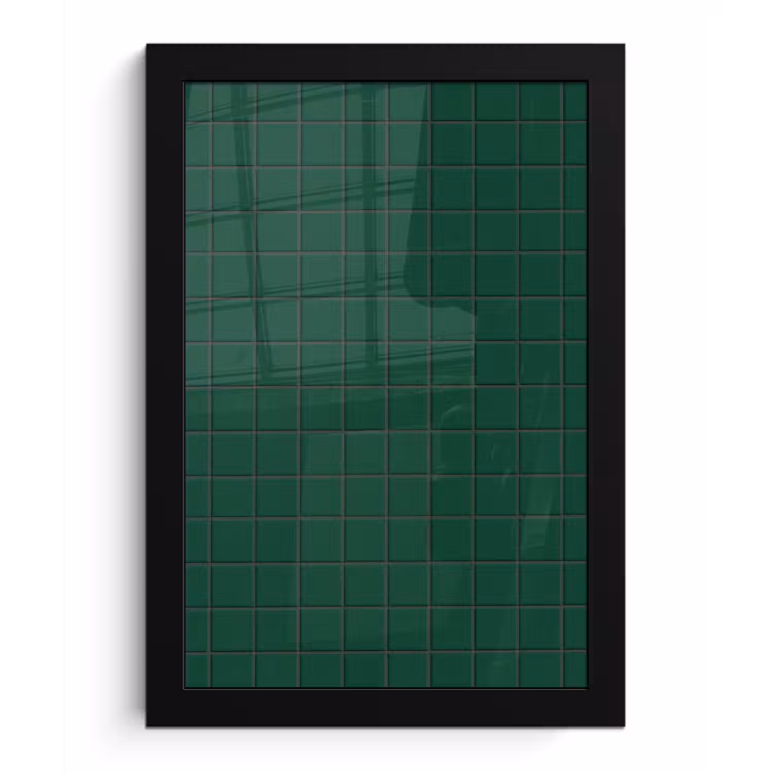 Patroon - Tegels - Dennen - Groen fotolijst zwart zonder passe partout klein 224 -3d