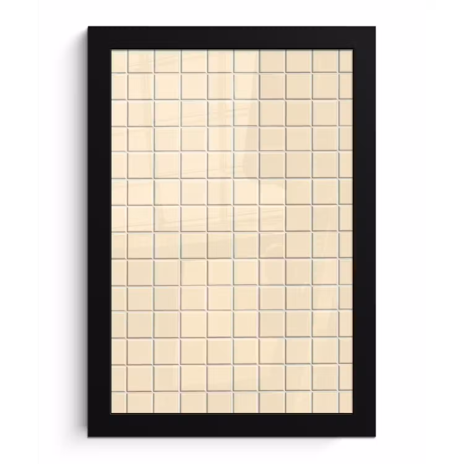 Patroon - Tegels - Gebroken - Wit fotolijst zwart zonder passe partout klein 224 -3d